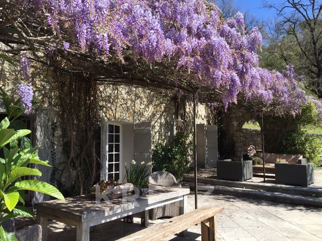 19th-century stone farmhouse with guest house
