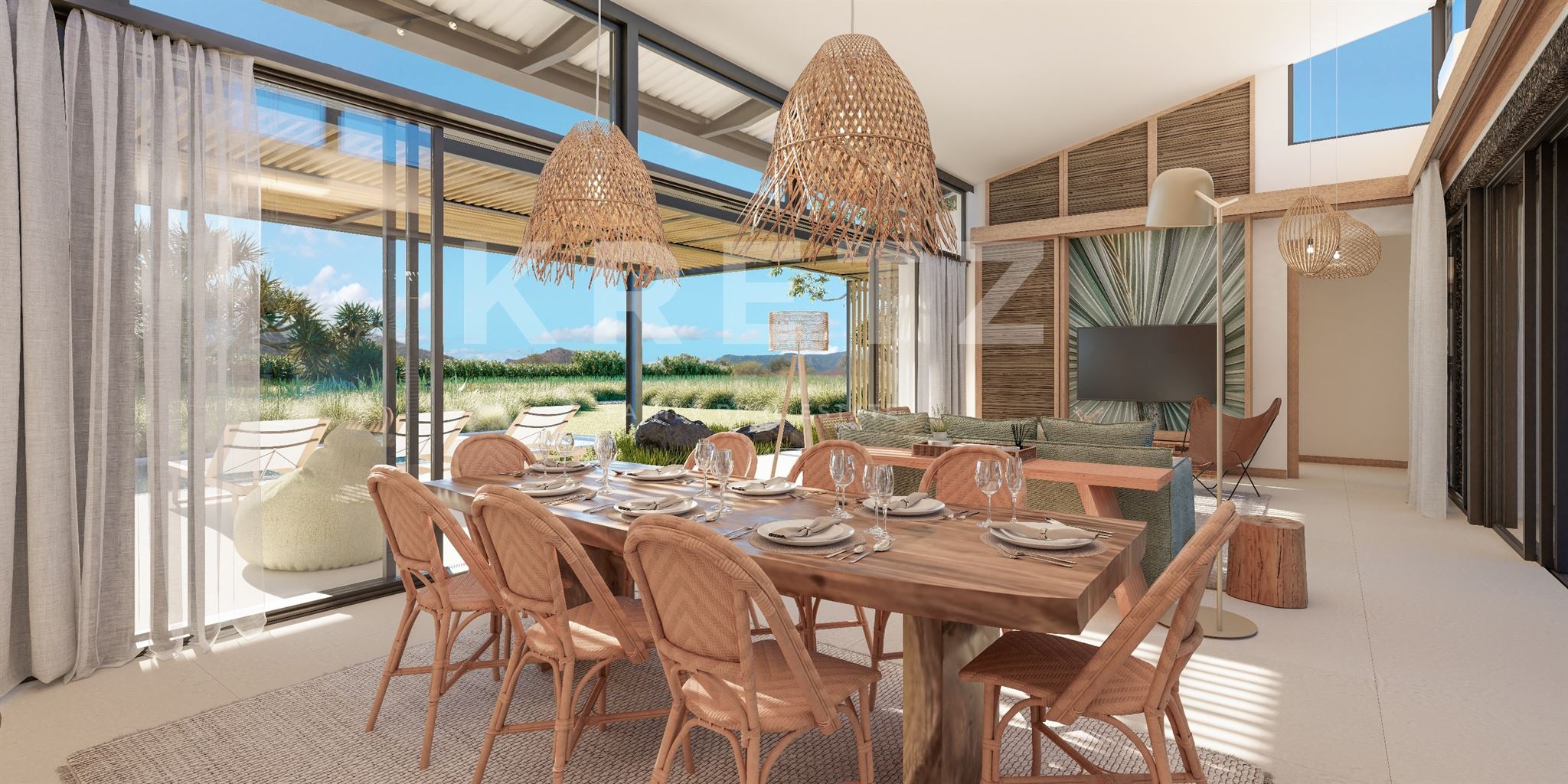 A haven of tranquillity: a 3-bedroom villa nestled between the golf course and the mountains
