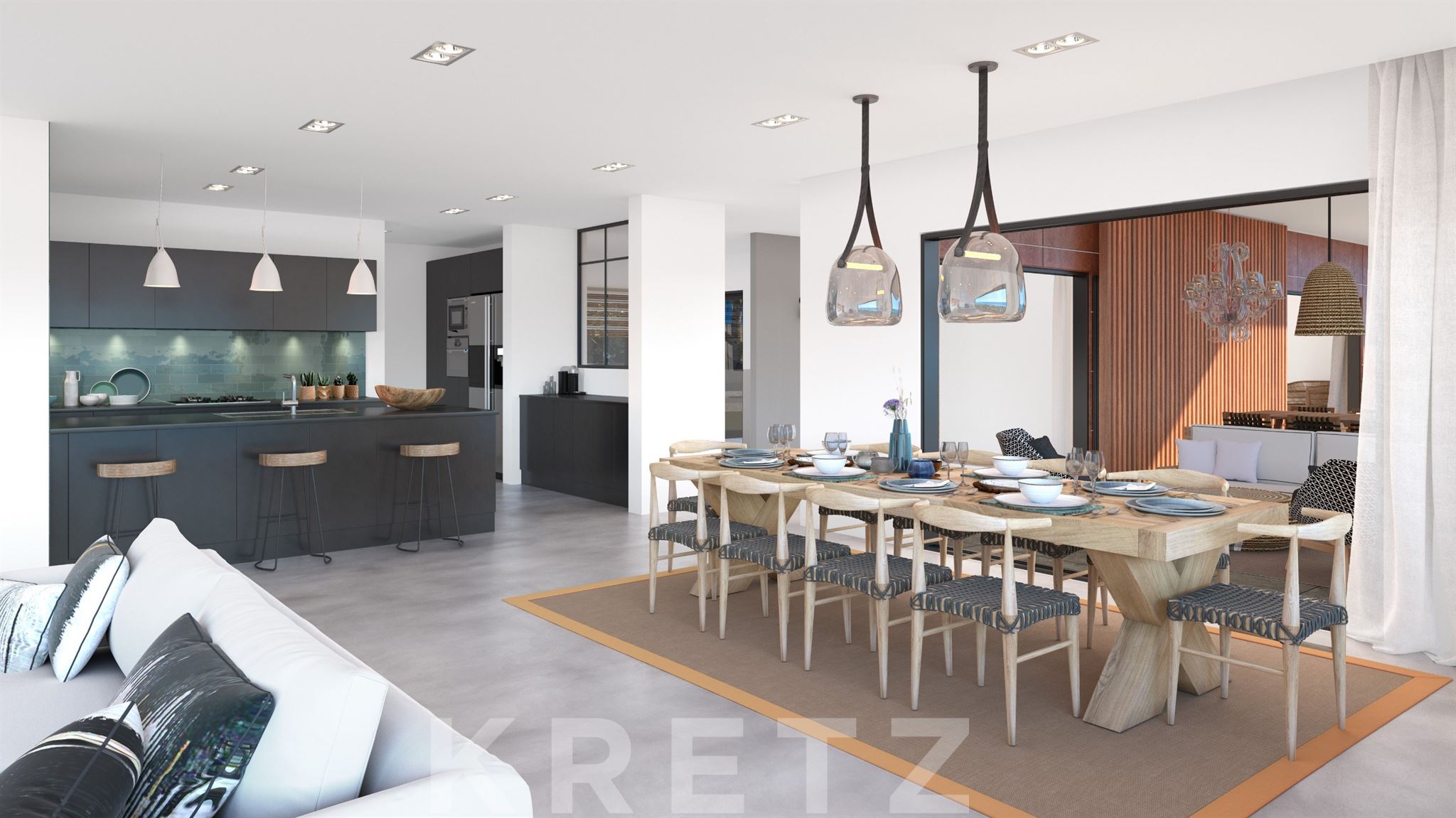 An exceptional villa with panoramic views of the lagoon and Le Morne