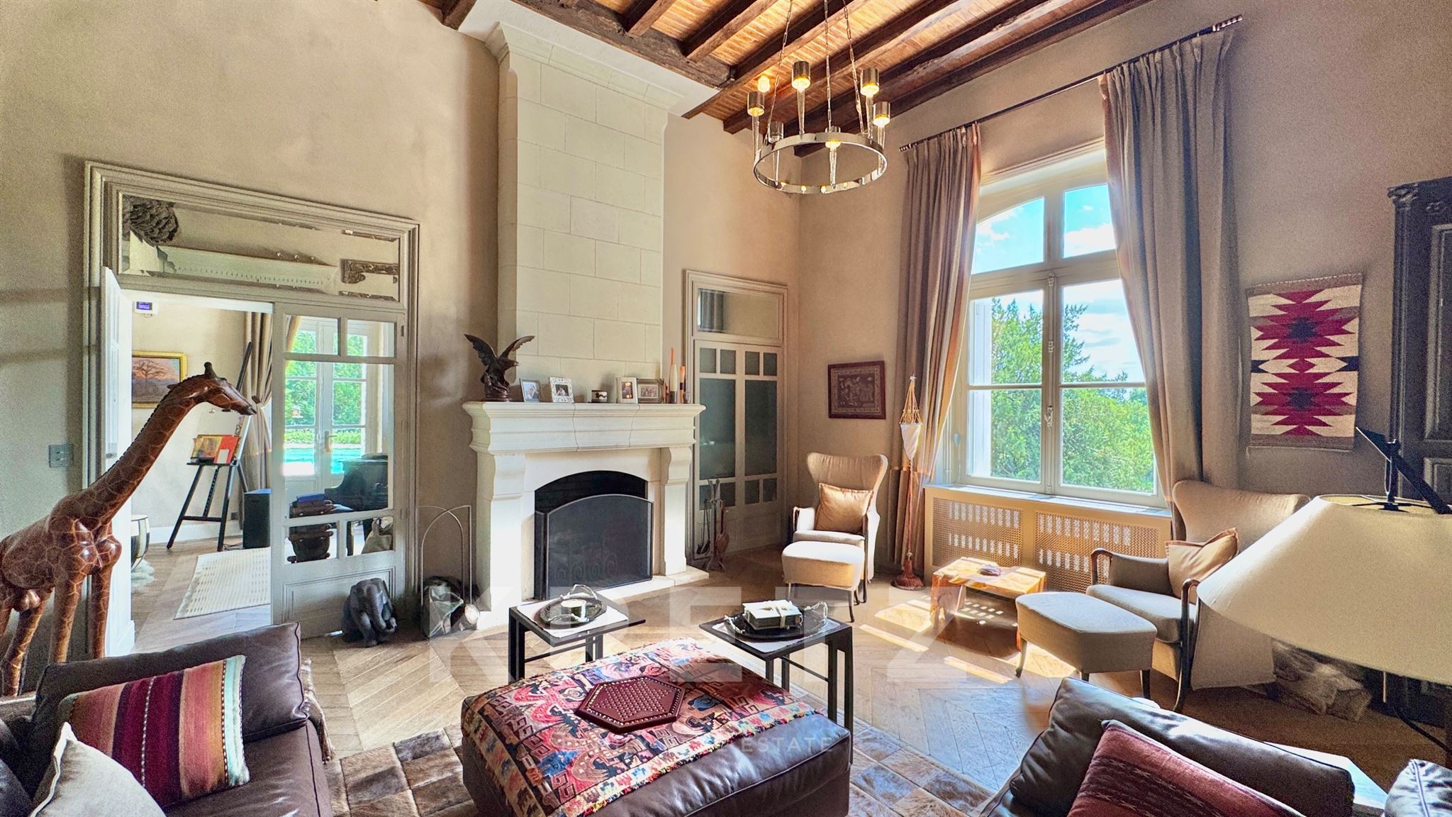 Restored 19th-century castle