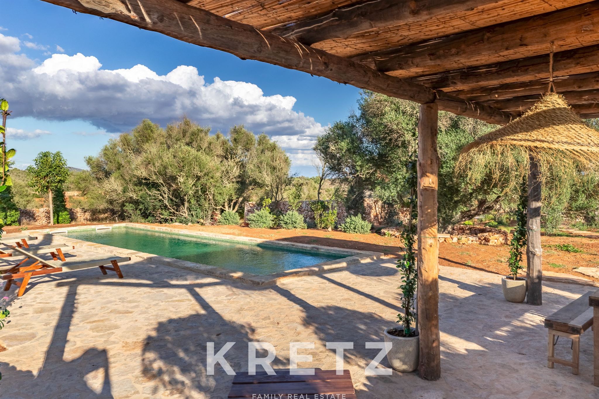 Contemporary architect-designed house with pool on 2.3 hectares near Es Trenc