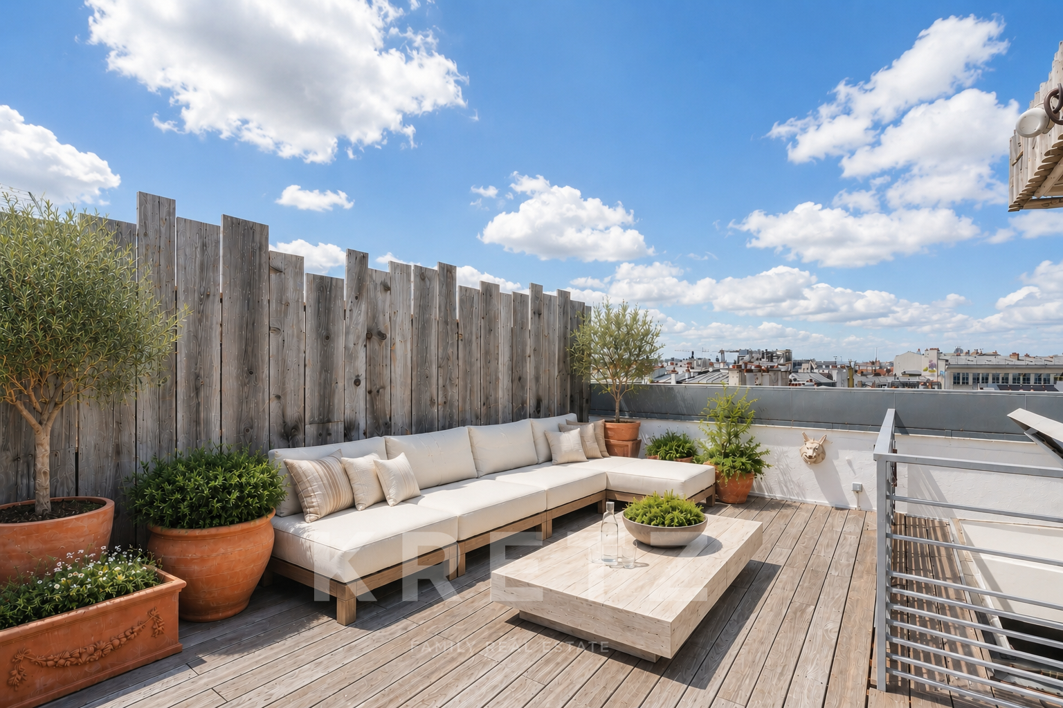 Paris 3e - Haut Marais - Appartement en dernier étage avec terrasses d'environ 60m2 en rooftop