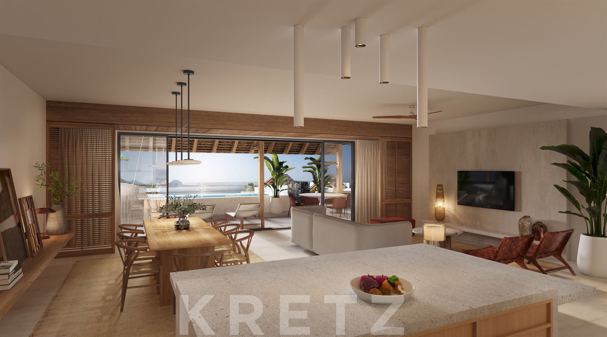 Penthouse with panoramic views in the heart of a 5-star resort