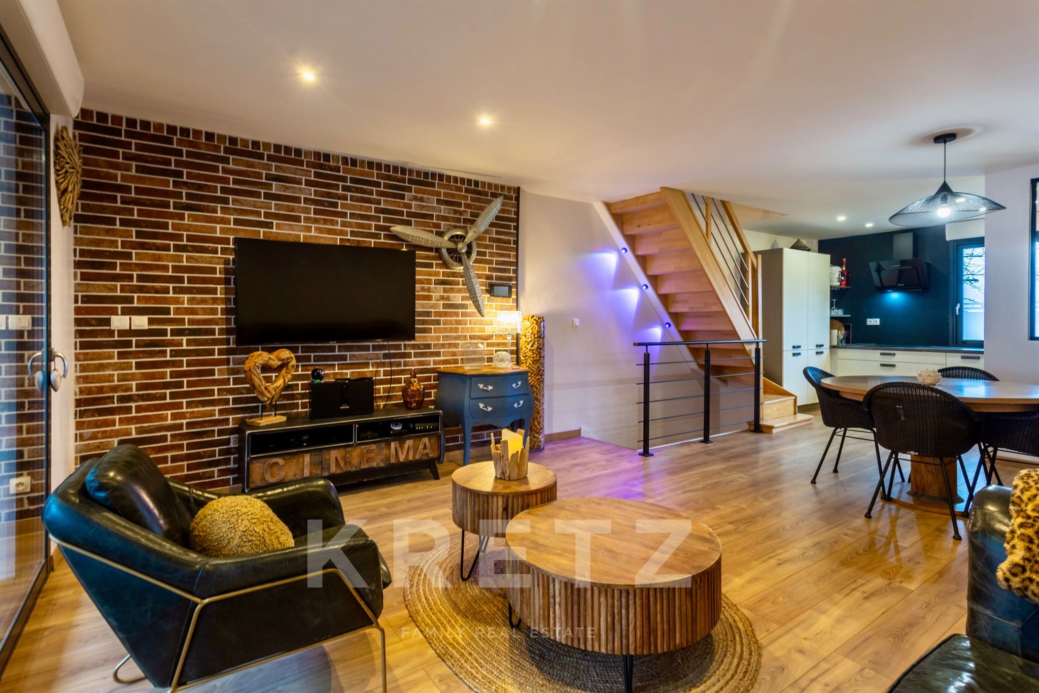 Contemporary house with garage