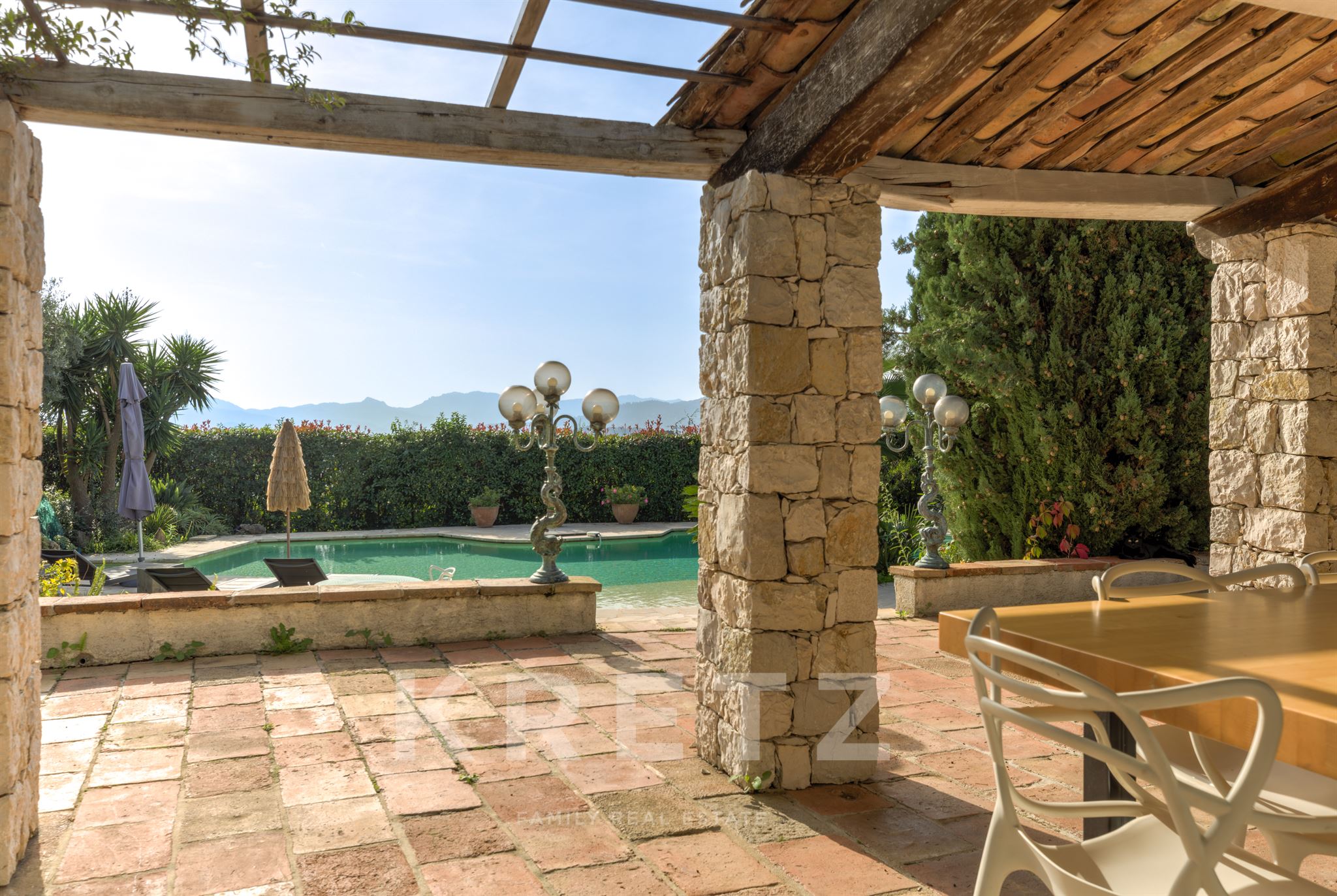 Villa notre dame de vie sea and village view