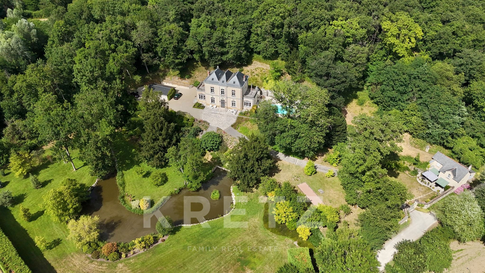 Restored 19th-century castle
