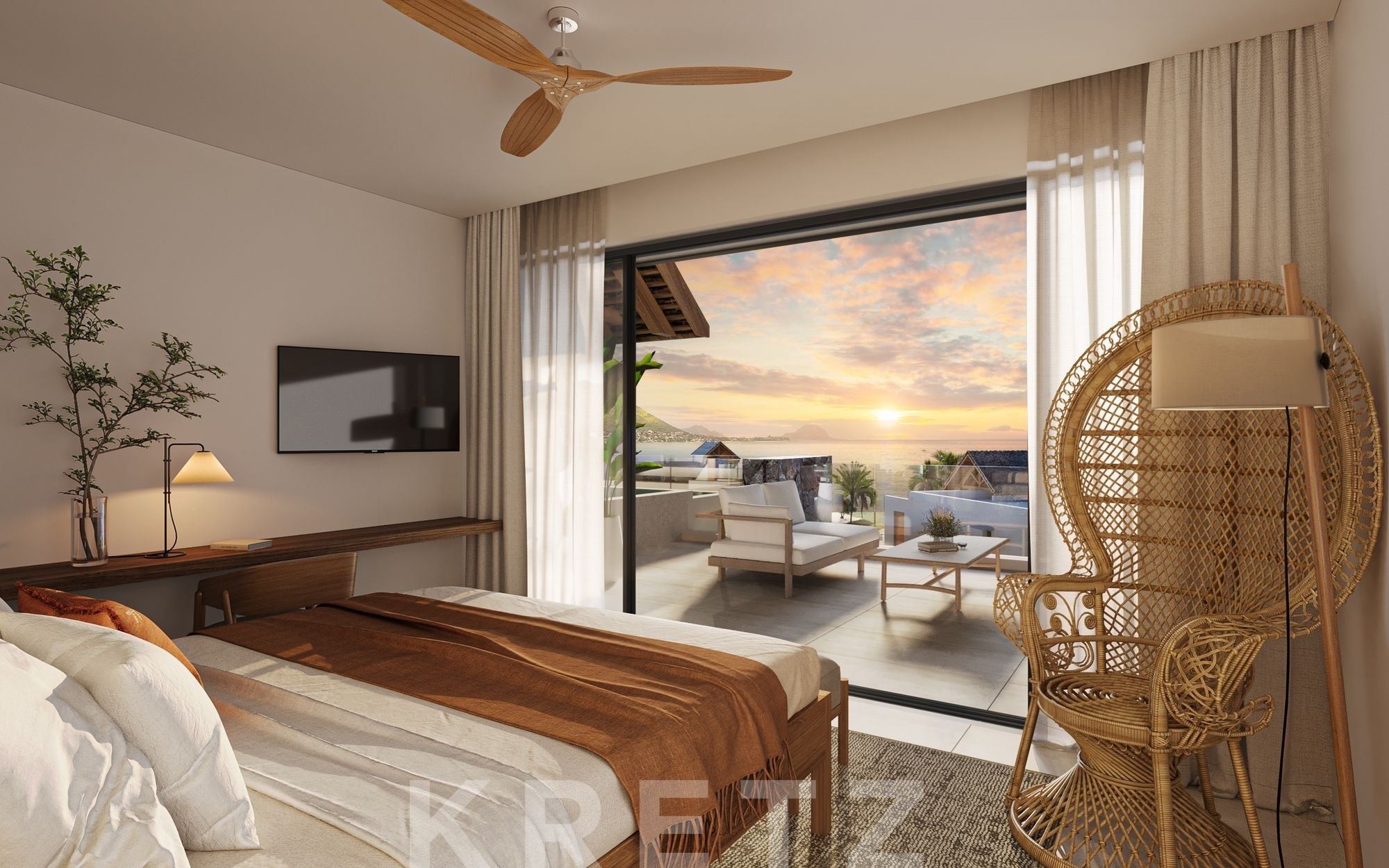 Penthouse with panoramic views in the heart of a 5-star resort