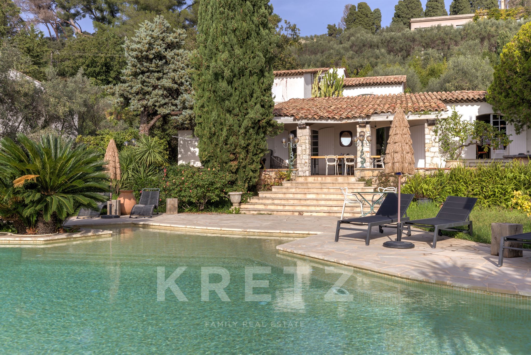 Villa notre dame de vie sea and village view