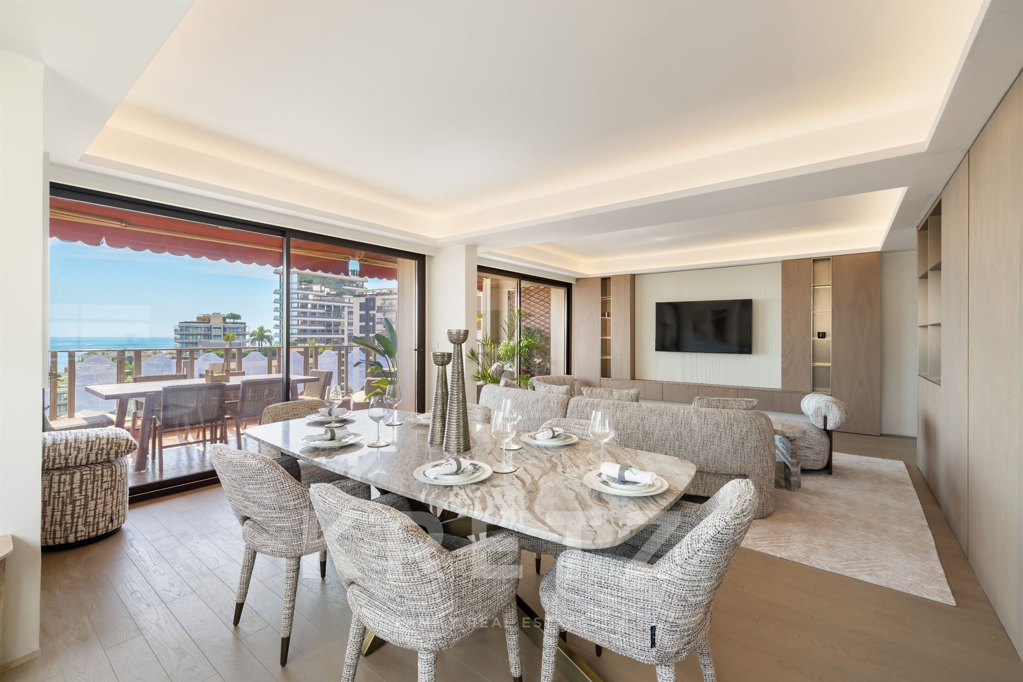 Carré d'Or – 148 m² avec 34 m² de terrasses, vue mer et Casino