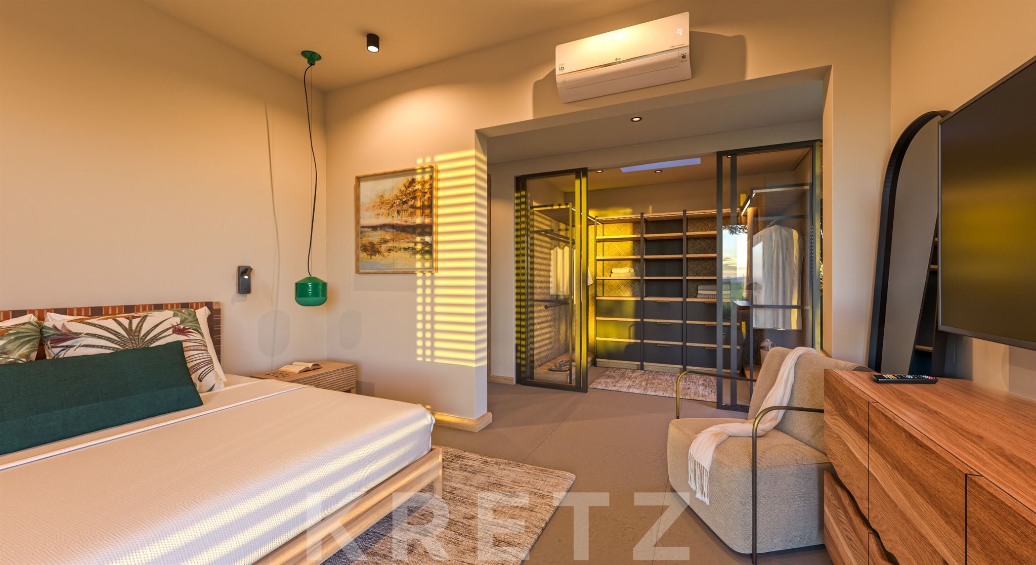 Contemporary villa with views of the golf course and sunsets in Rivière Noire