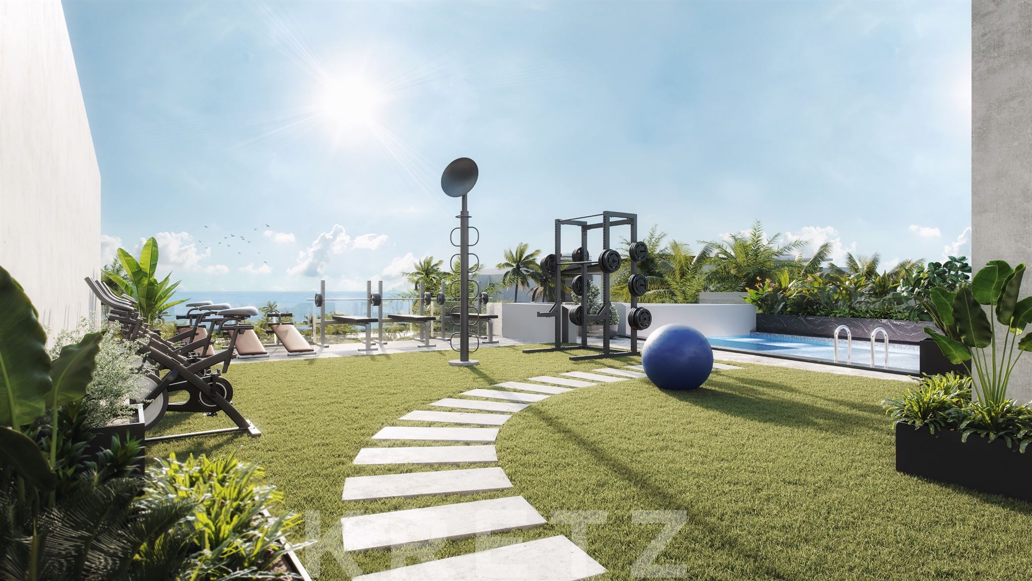 Penthouse avec accès à la plage et services hôteliers