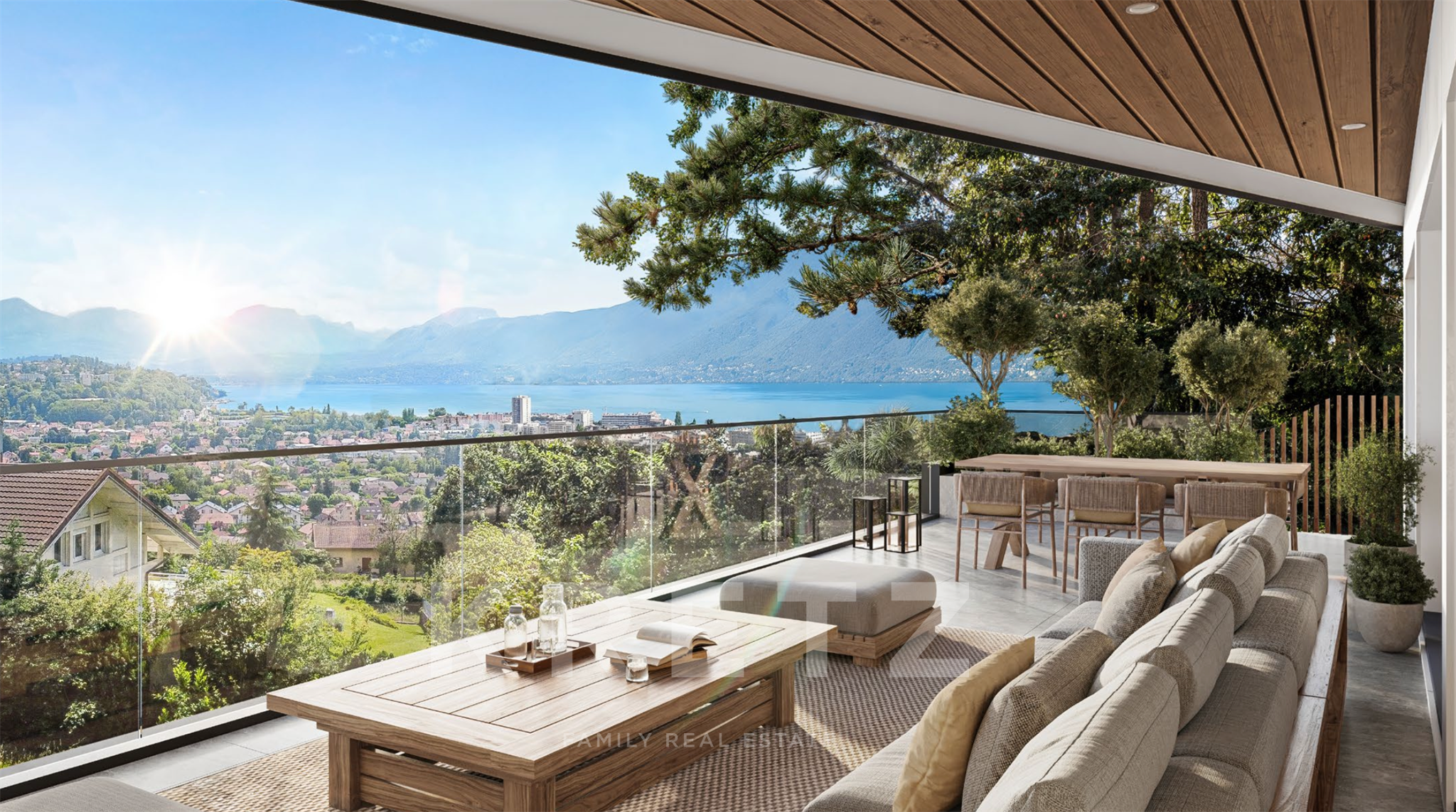Aix-les-Bains – contemporary villa with indoor pool and panoramic lake views