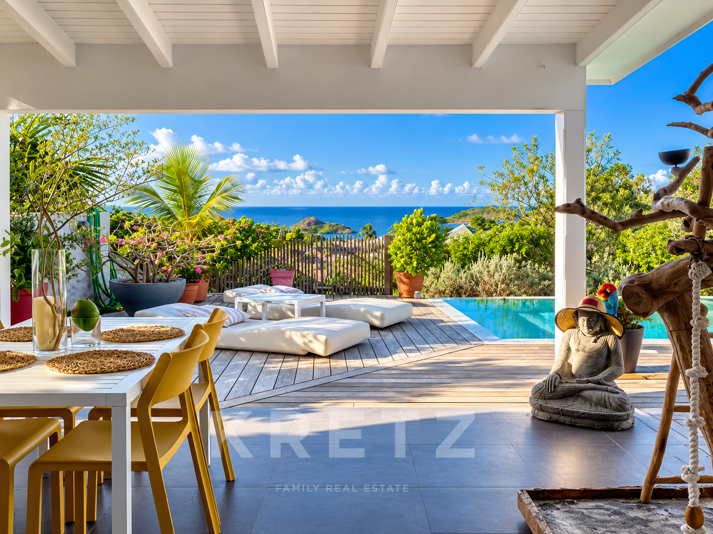 Charming Sea and Lagoon View Villa in Grand Cul-de-Sac