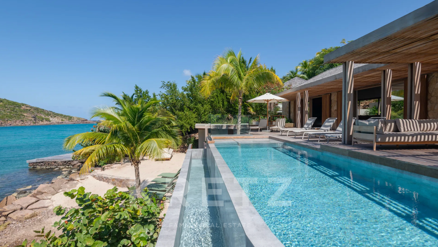 Exceptional property with private beach overlooking Marigot Bay