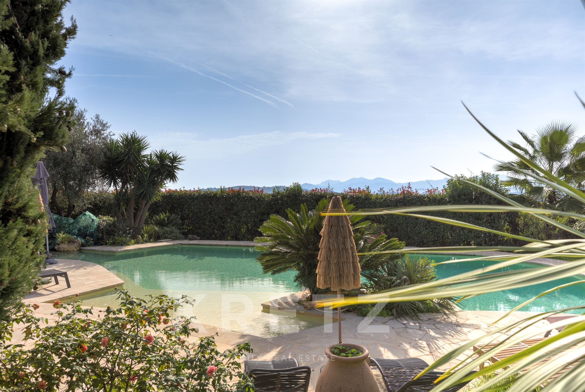 Villa notre dame de vie sea and village view