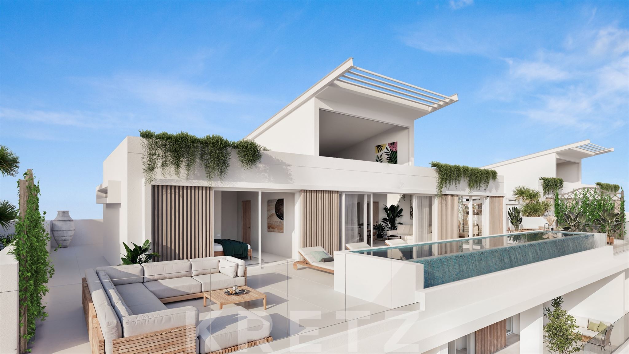 Un penthouse d'exception avec piscine privée et vaste terrasse