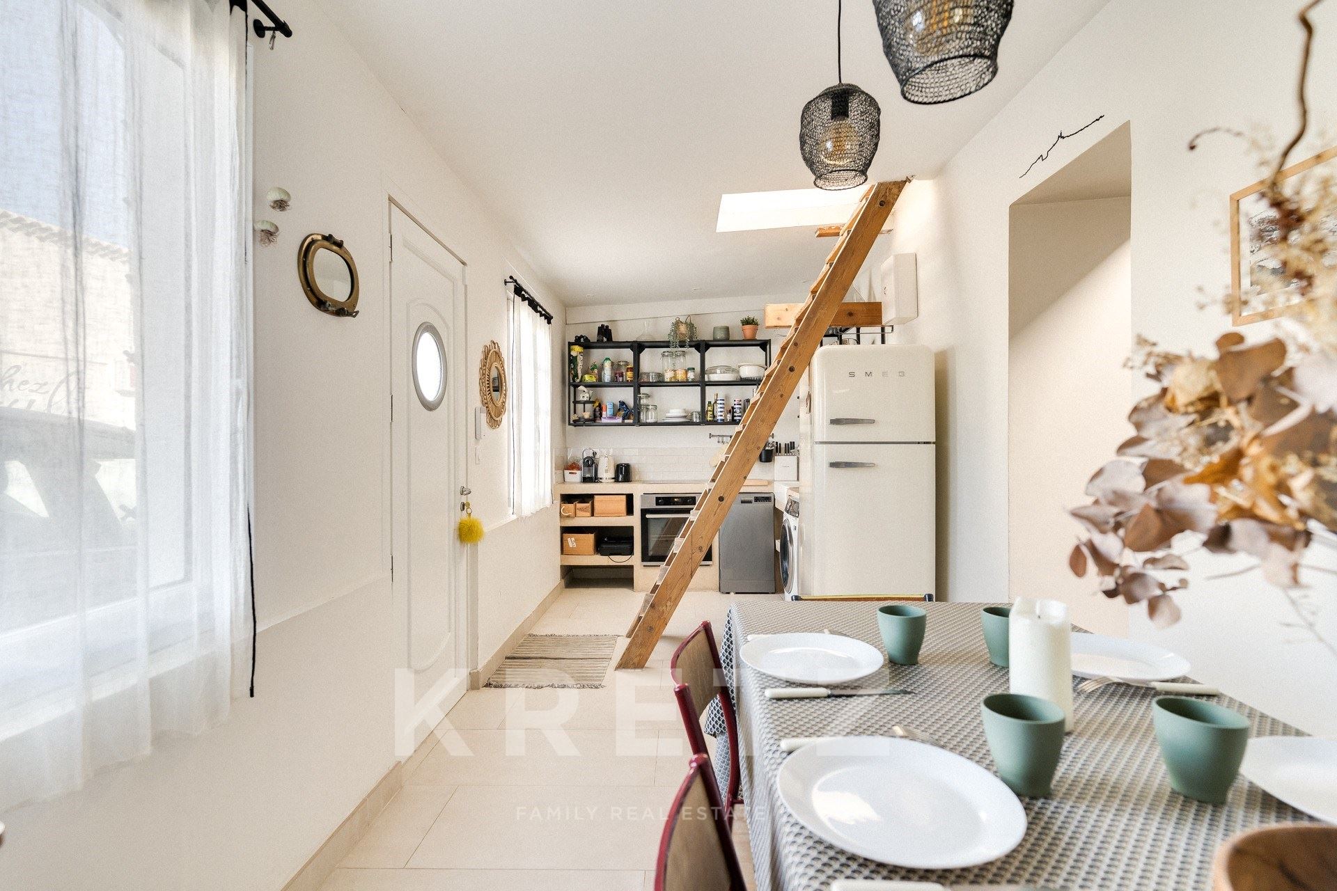 Maison de pêcheur historique avec terrasse et vue mer