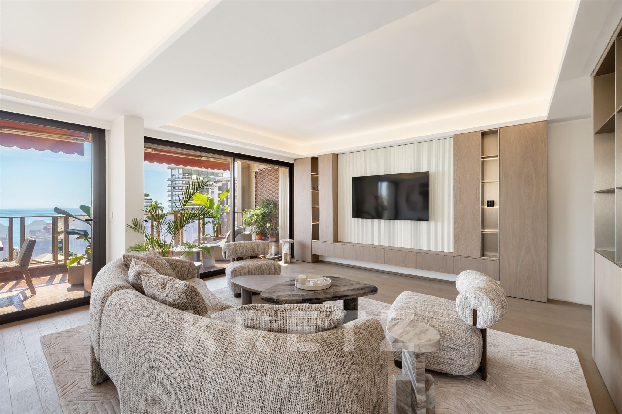 Carré d'Or – 148 m² avec 34 m² de terrasses, vue mer et Casino