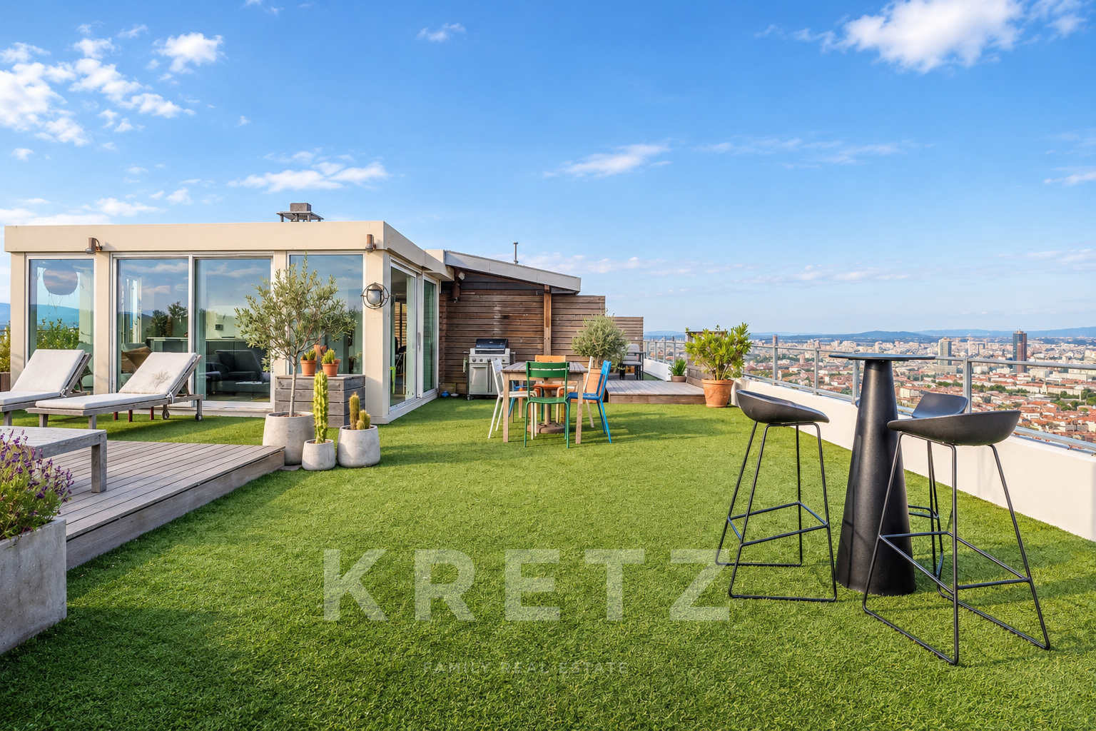EXCLUSIVITE - SAINTE-FOY-LÈS-LYON — PENTHOUSE TOIT-TERRASSE ET VUE PANORAMIQUE À 360°