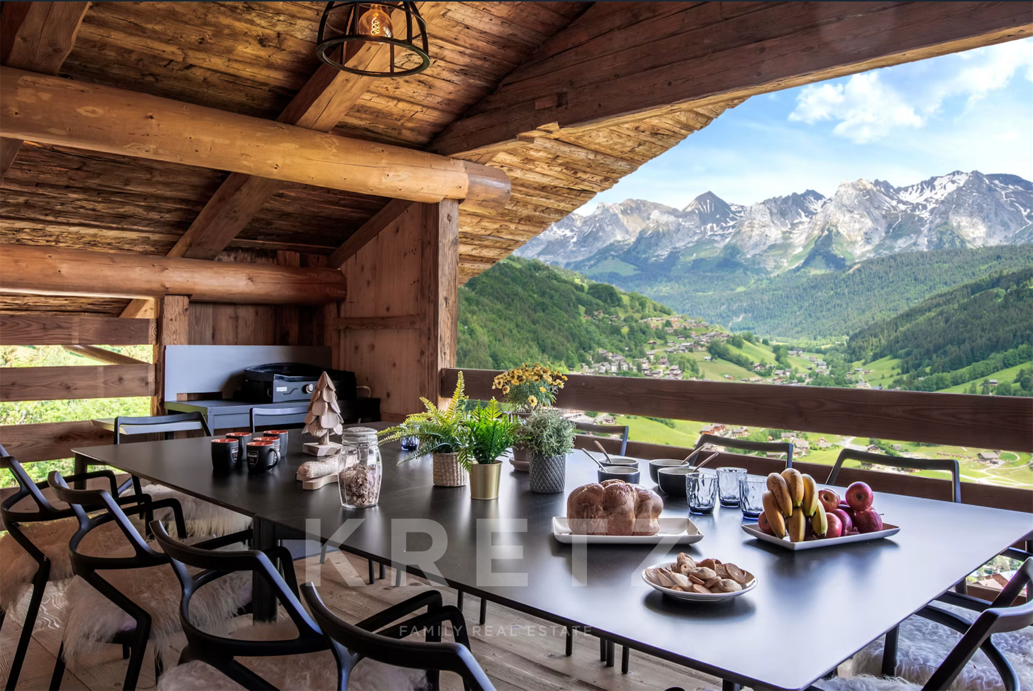 Le Grand-Bornand – exceptional chalet with swimming pool, spa, gym and panoramic views over the Arav