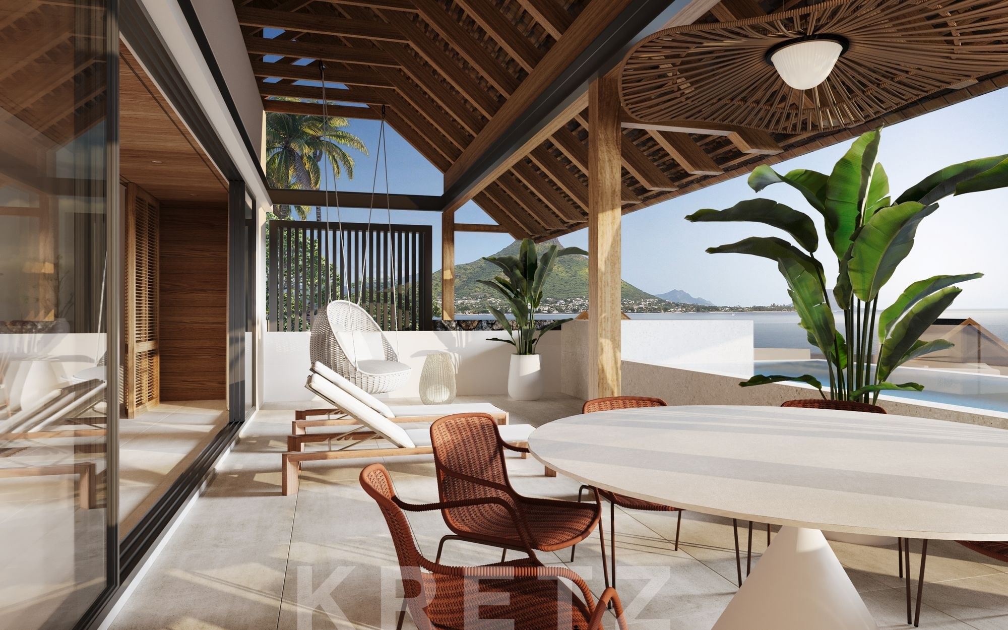 Penthouse with panoramic views in the heart of a 5-star resort