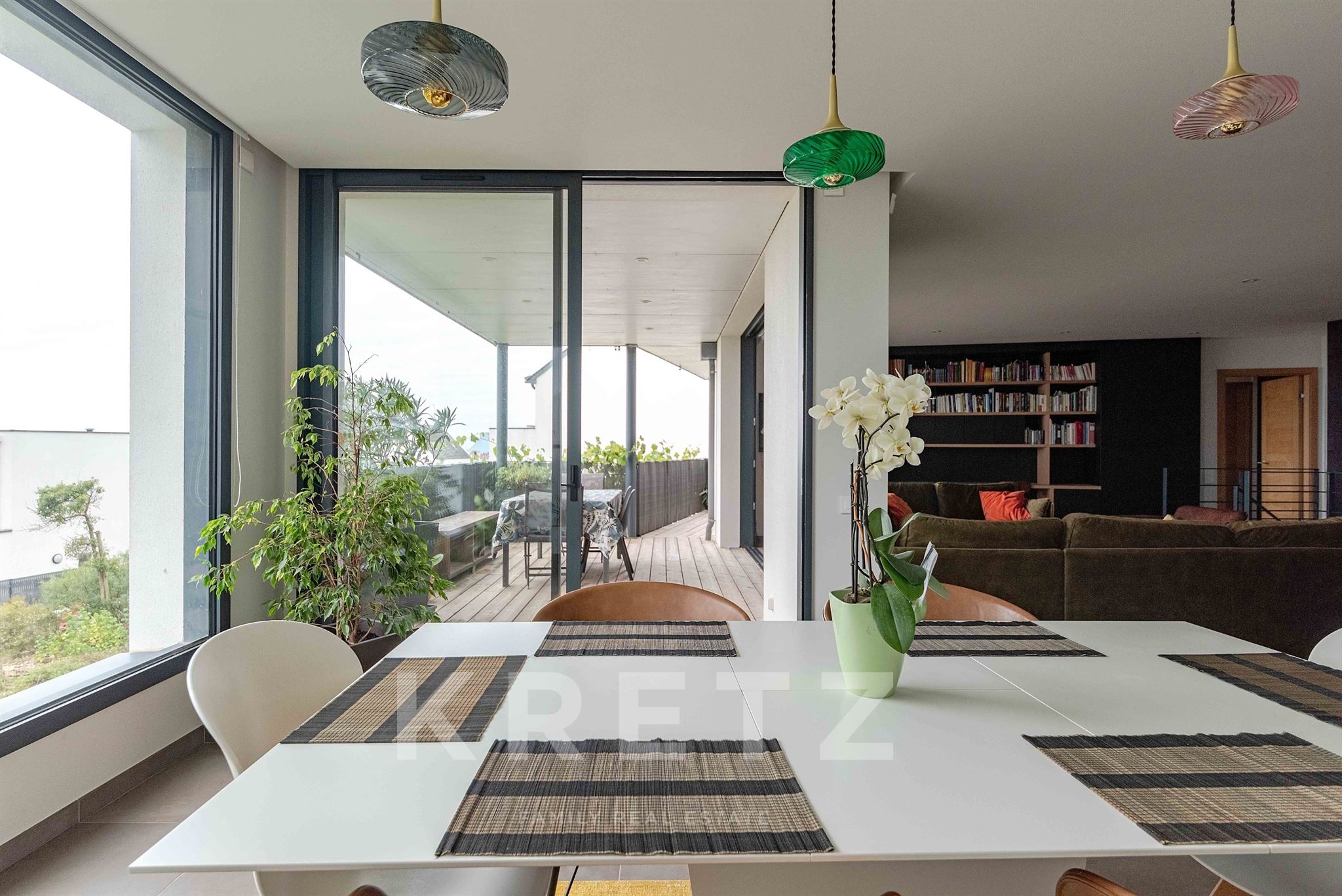Maison contemporaine avec vue mer