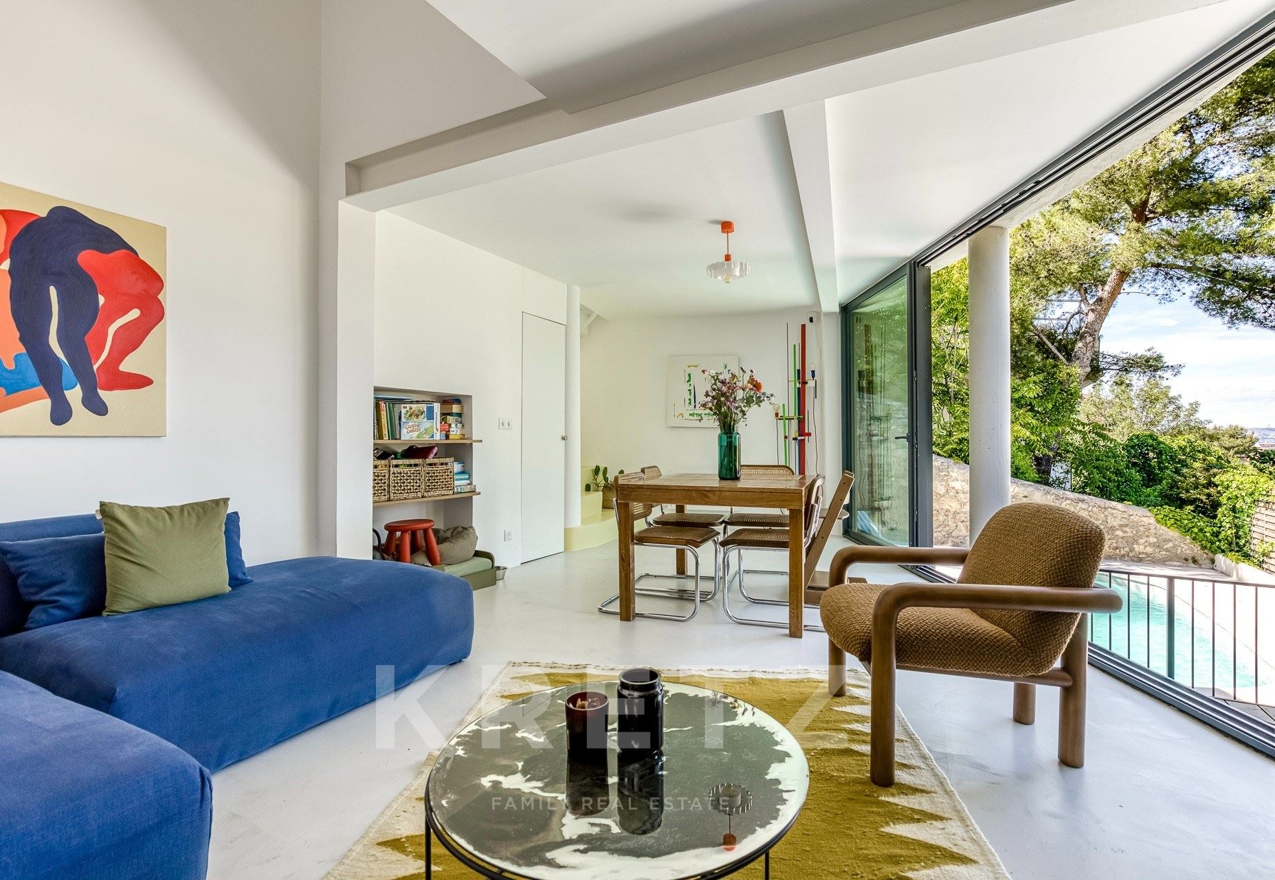 Marseille 7è Roucas Blanc - maison d'architecte avec piscine