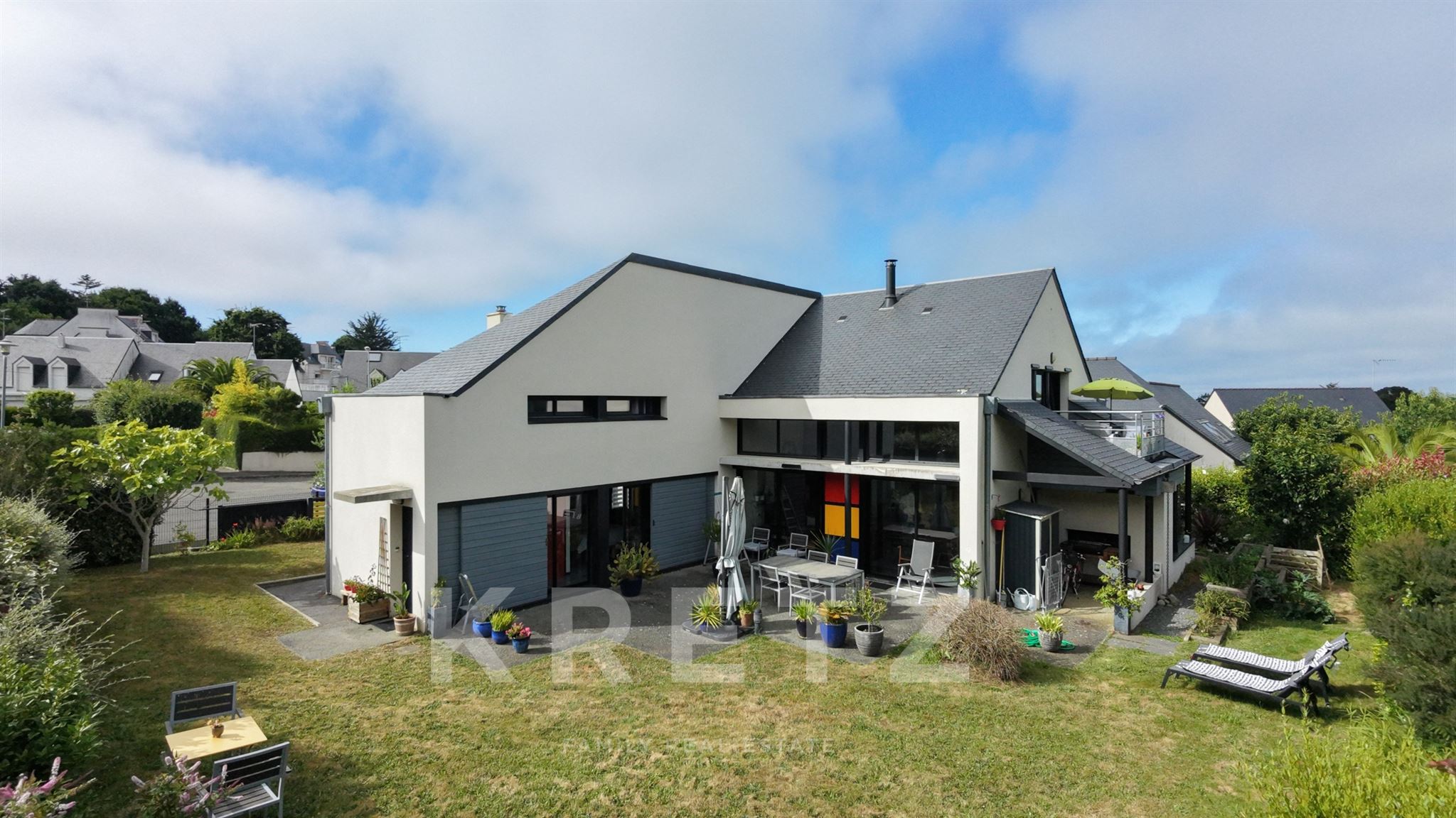 Maison d’architecte contemporaine 148 m² – Esprit loft, vue mer, Saint-Quay-Portrieux