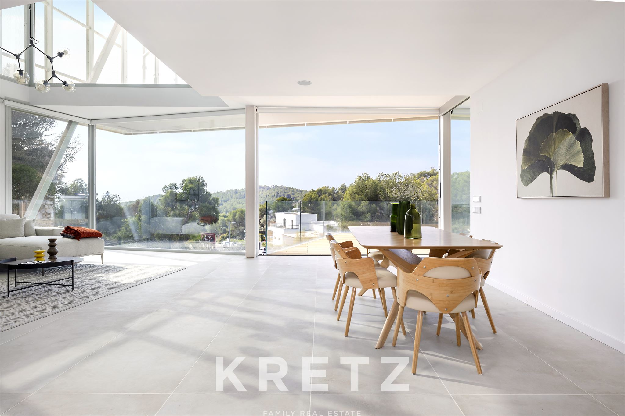 Modern villa with panoramic
