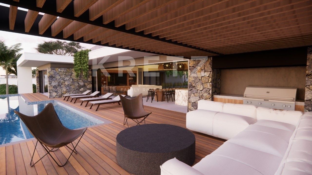 Contemporary villa with unobstructed views of the golf course