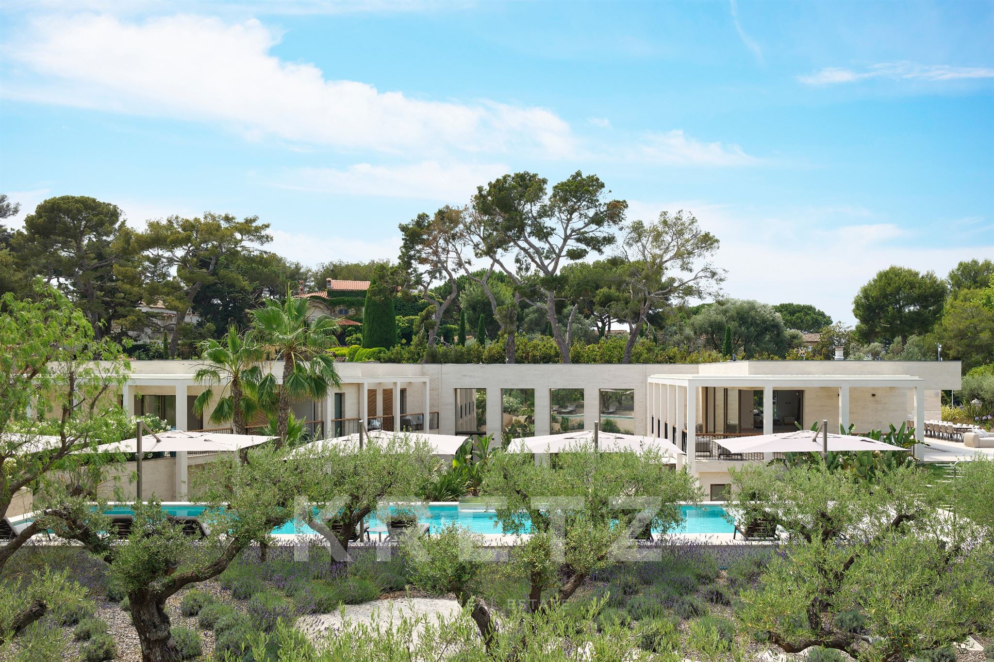 CAP D’ANTIBES: PRIVATE ESTATE OF 3 NEWLY BUILT VILLAS – SEA VIEW