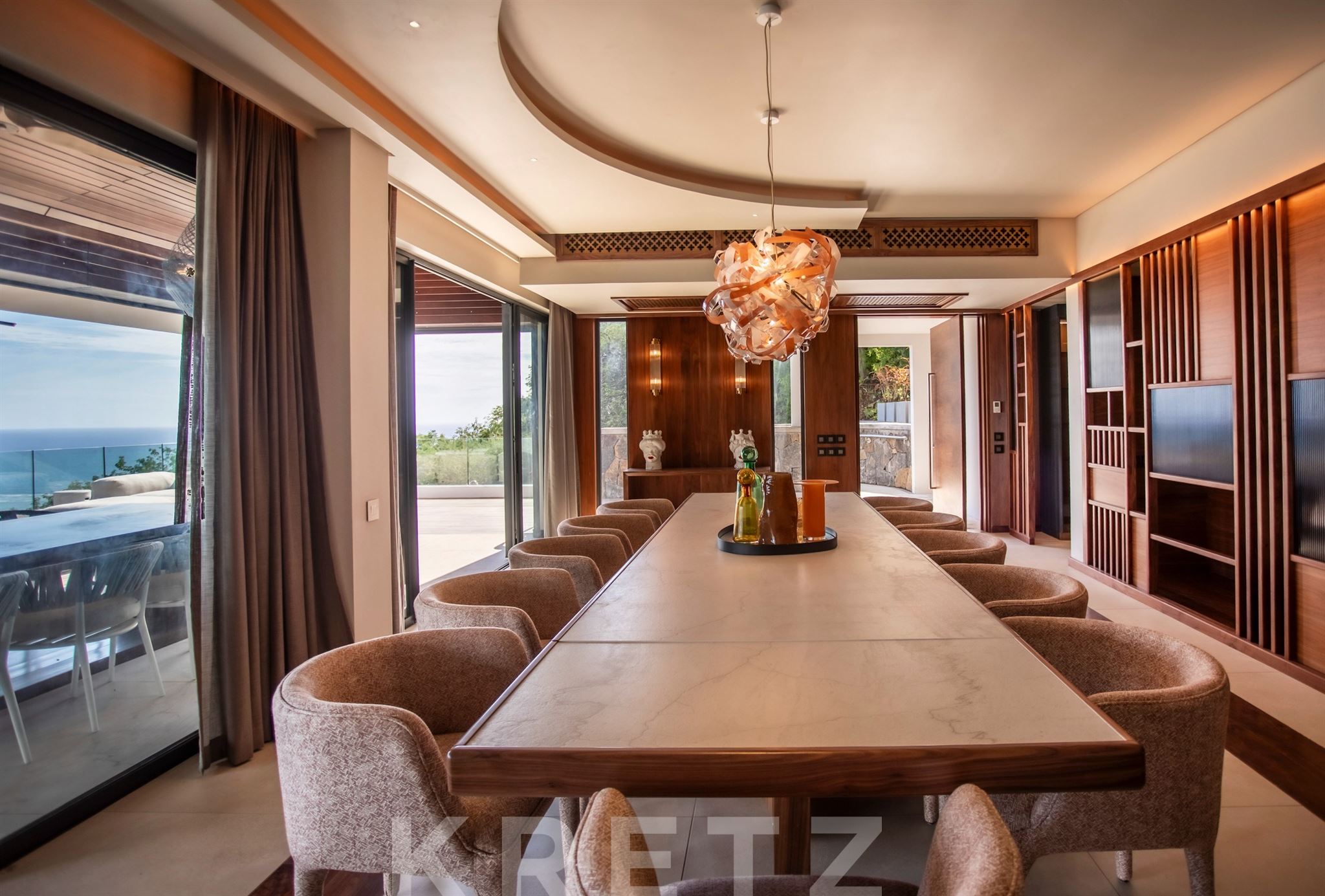 An exceptional contemporary villa with panoramic views of Le Morne and the ocean