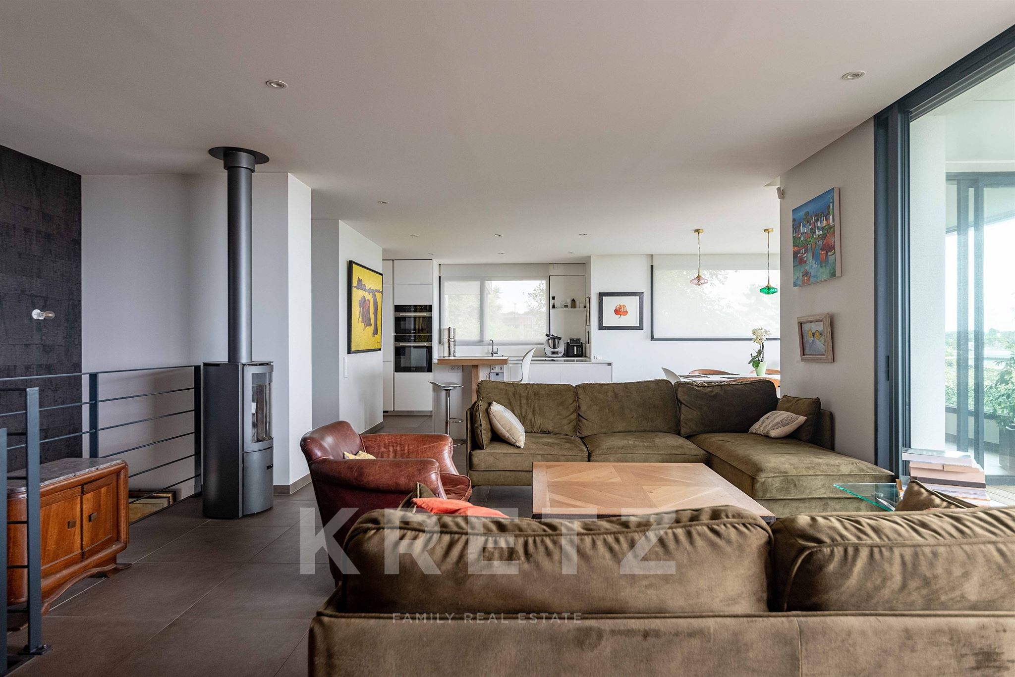 Maison contemporaine avec vue mer