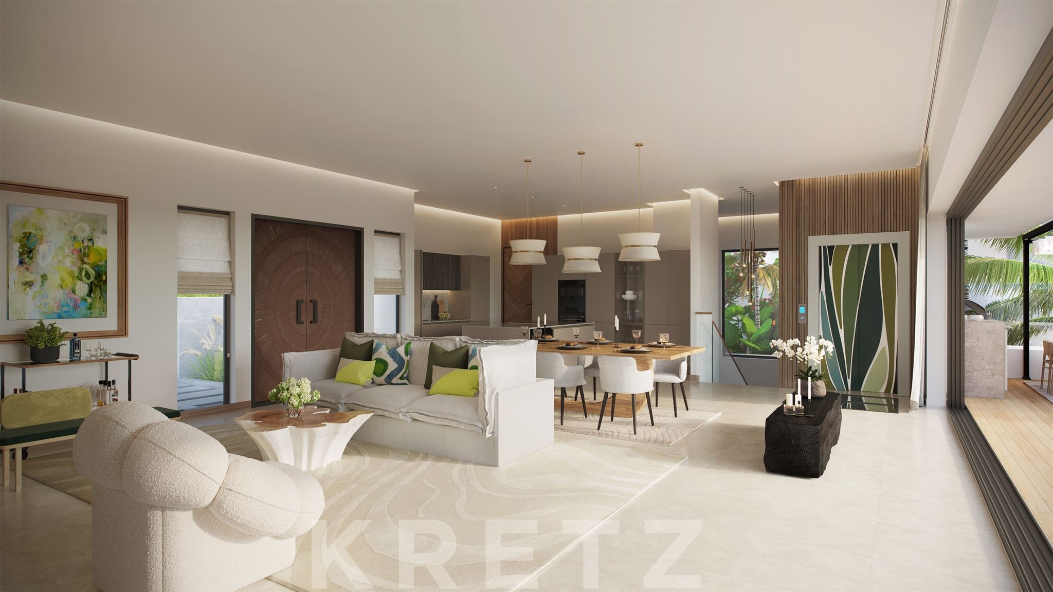 Contemporary 4-bedroom villa with panoramic views of the ocean and Le Morne