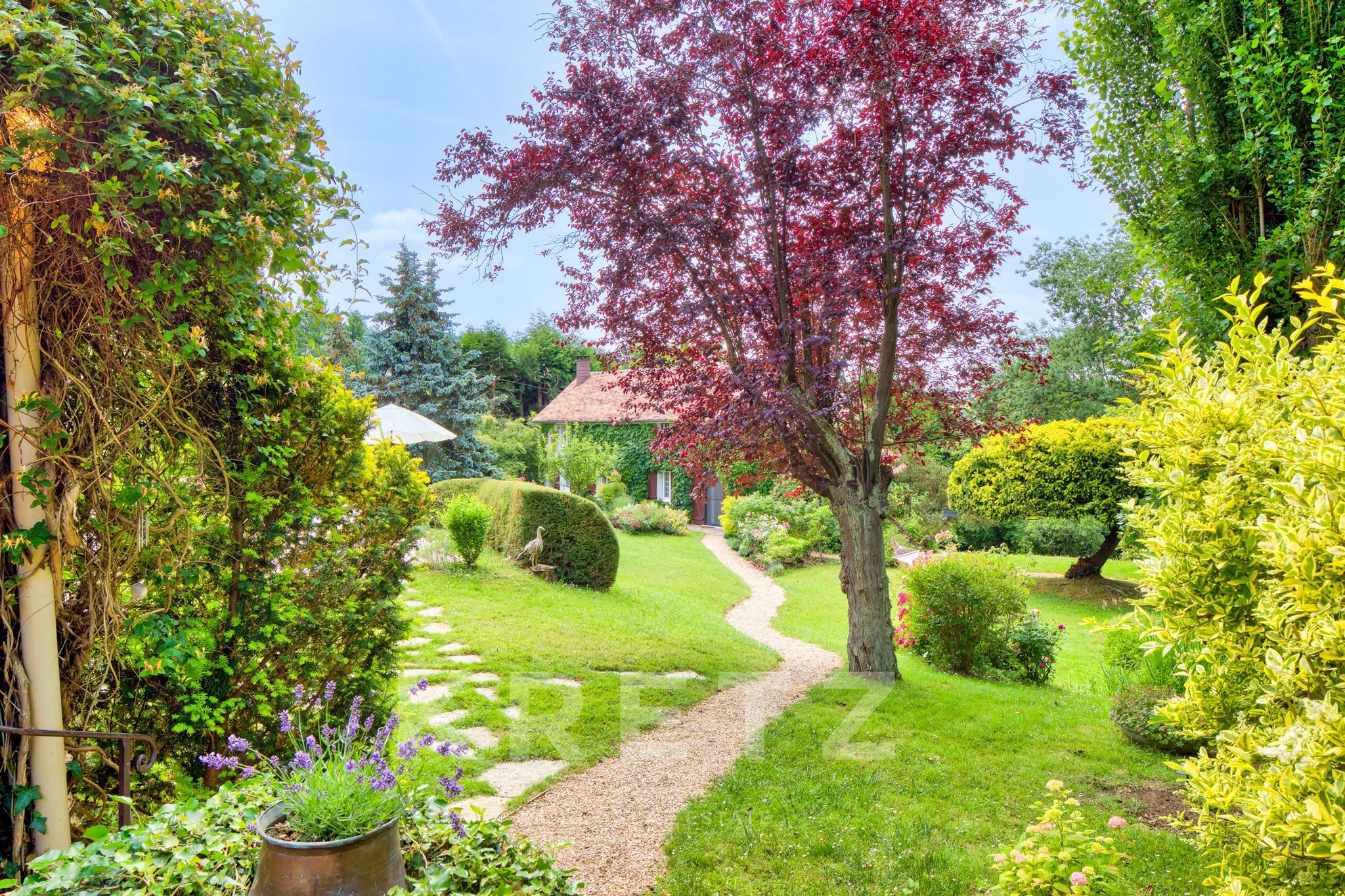 Charming longère with woodland, swimming pool and outbuildings