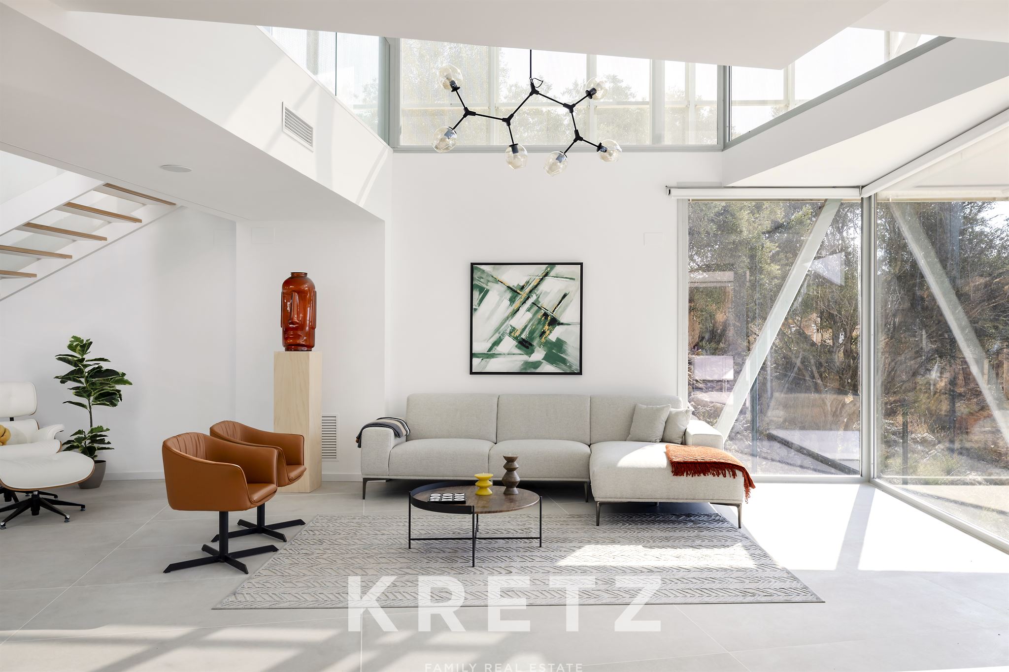 Modern villa with panoramic