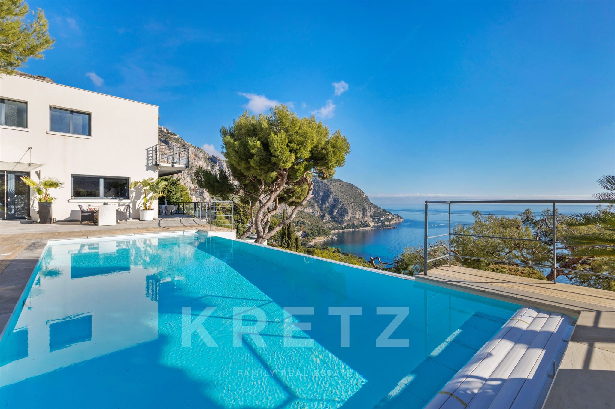 Contemporary house - Eze Bord de Mer - Panoramic view