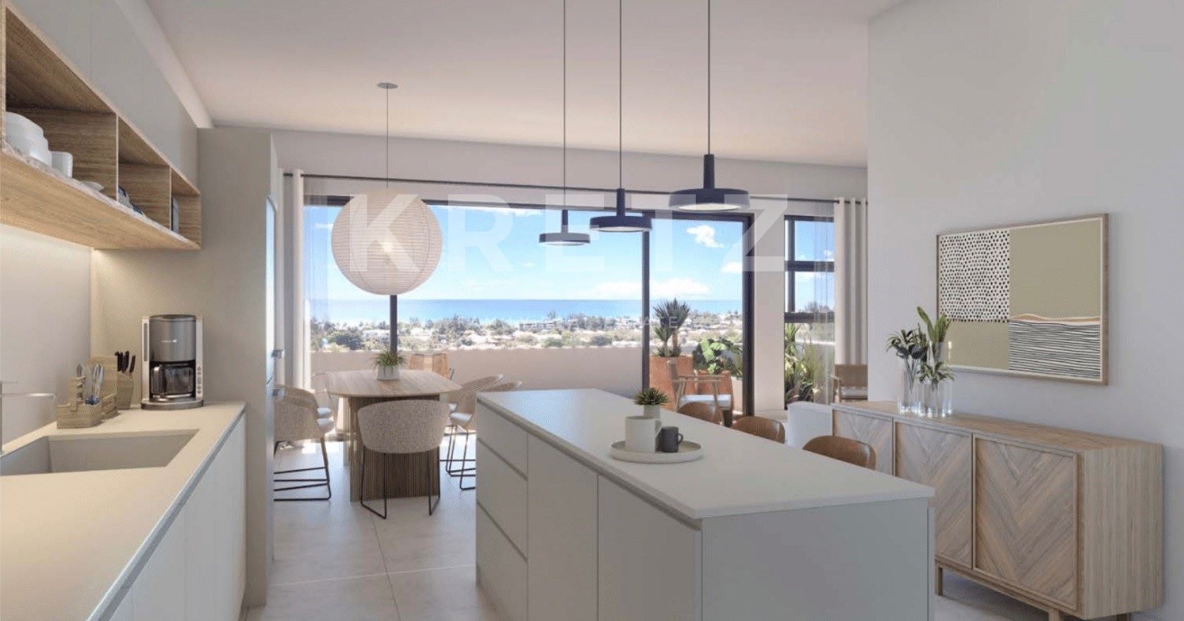 Turquoise Horizon and Contemporary Style – Stunning 3-Bedroom Apartment