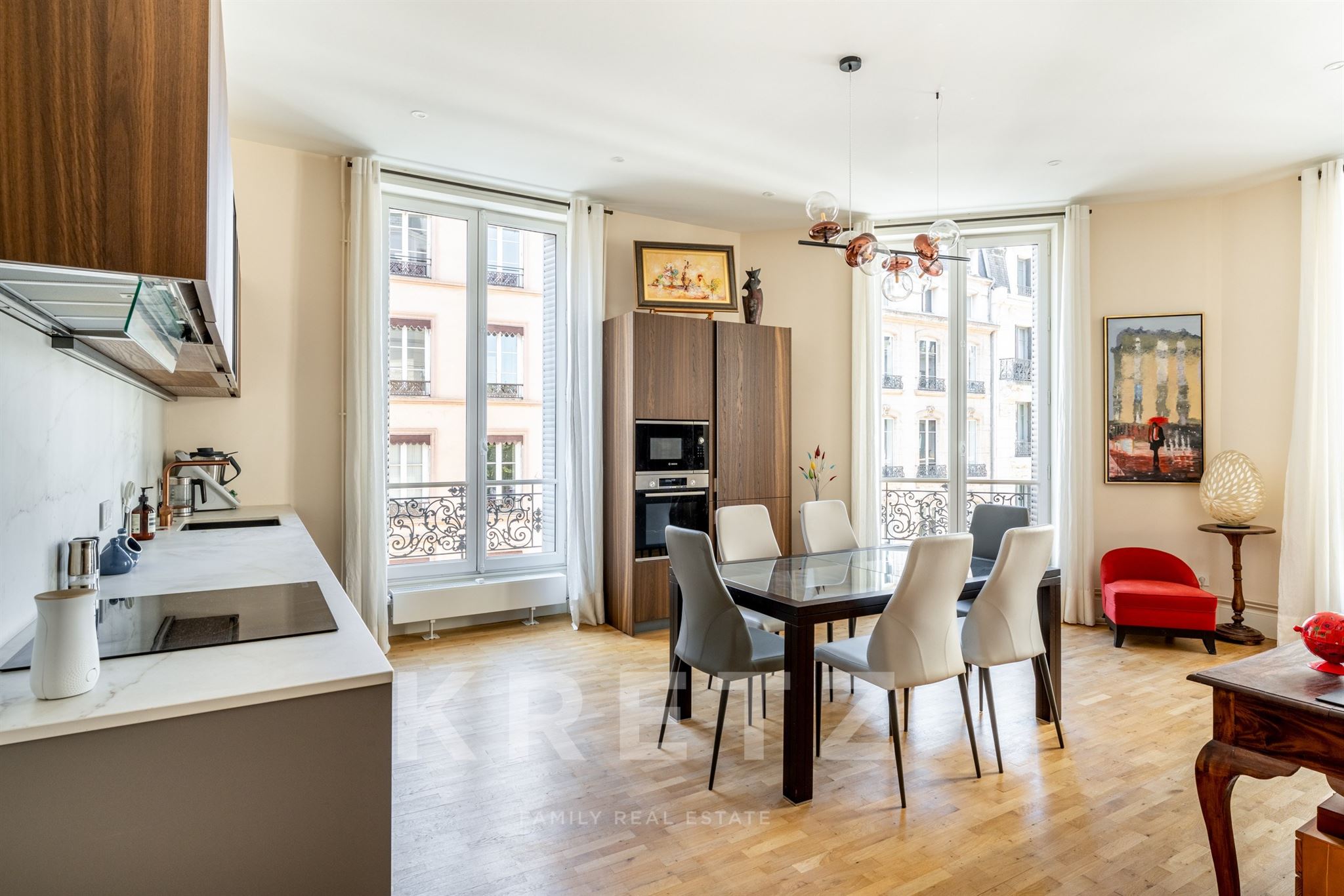 Lyon 2.º – Grolée | Apartamento clássico climatizado de 169 m² – 3 quartos