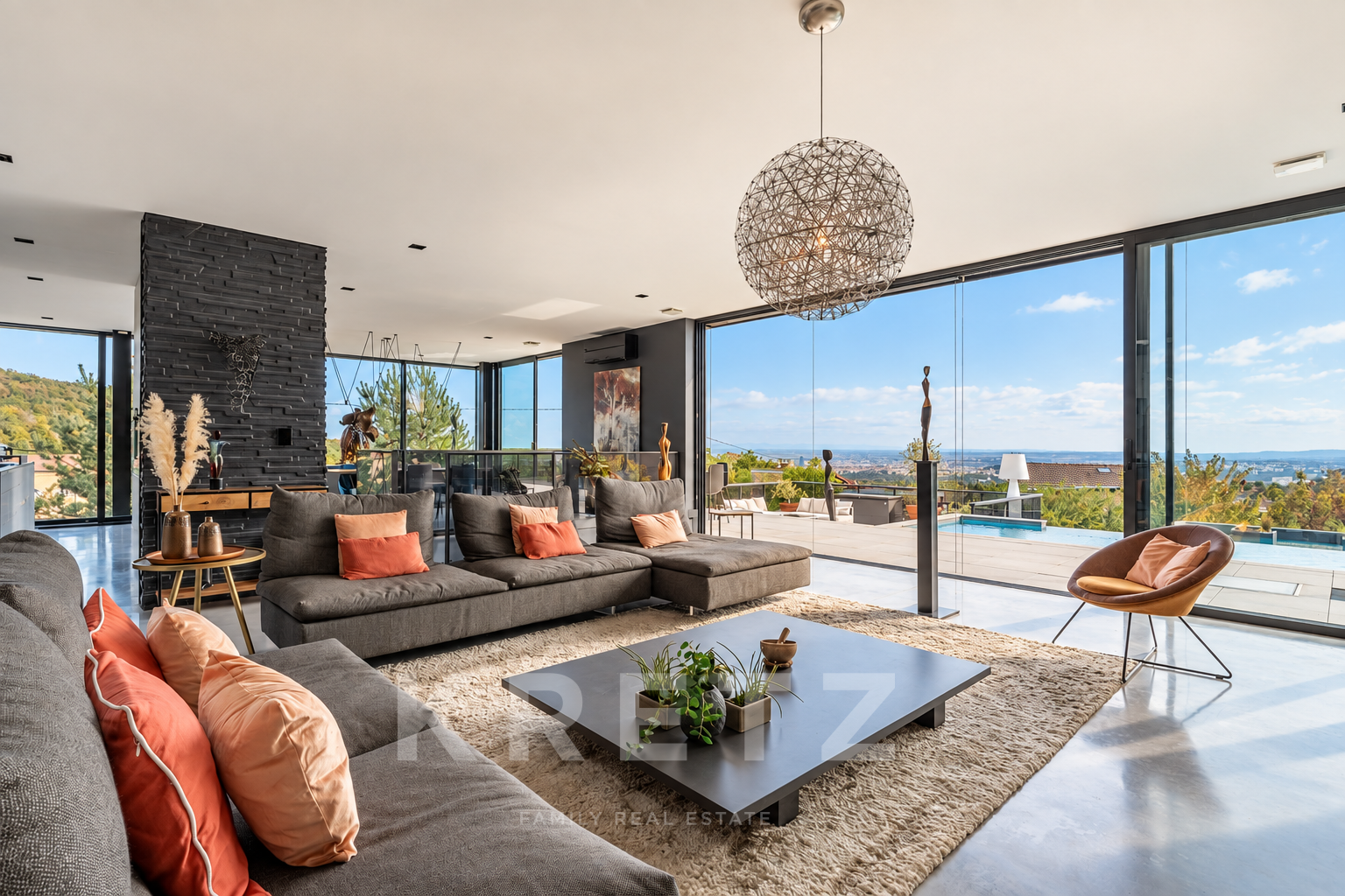 Magnífica villa contemporánea con vistas a Lyon