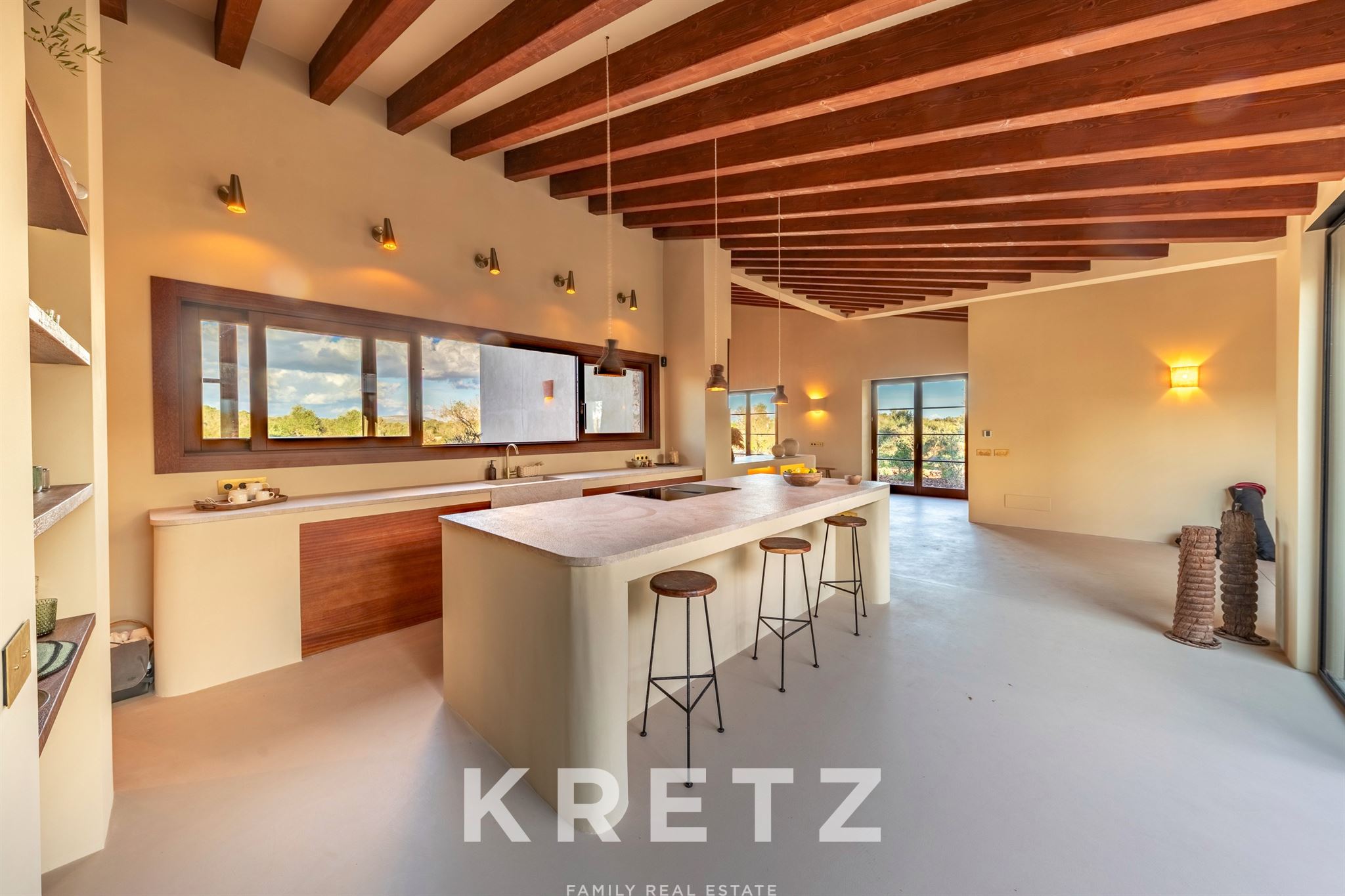 Contemporary architect-designed house with pool on 2.3 hectares near Es Trenc