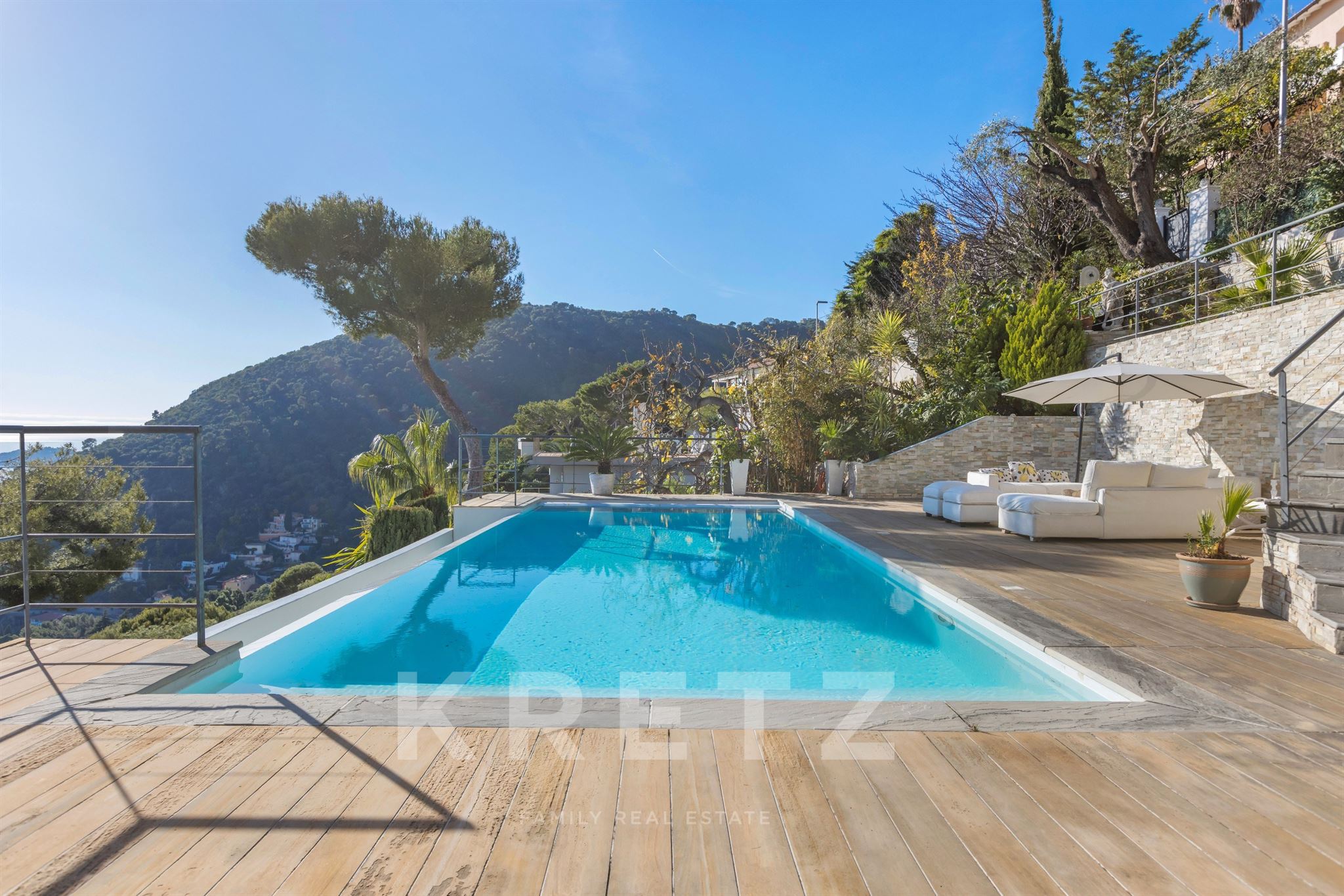 Contemporary house - Eze Bord de Mer - Panoramic view