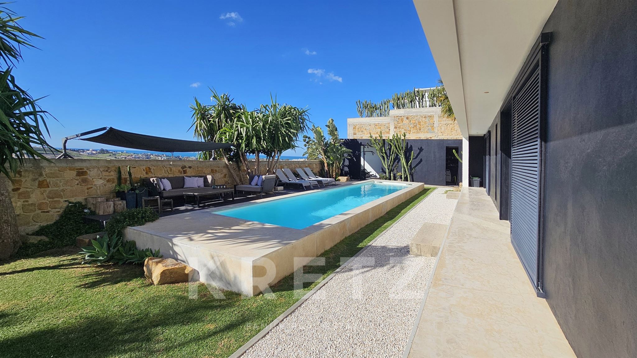Architect-designed house with ocean views