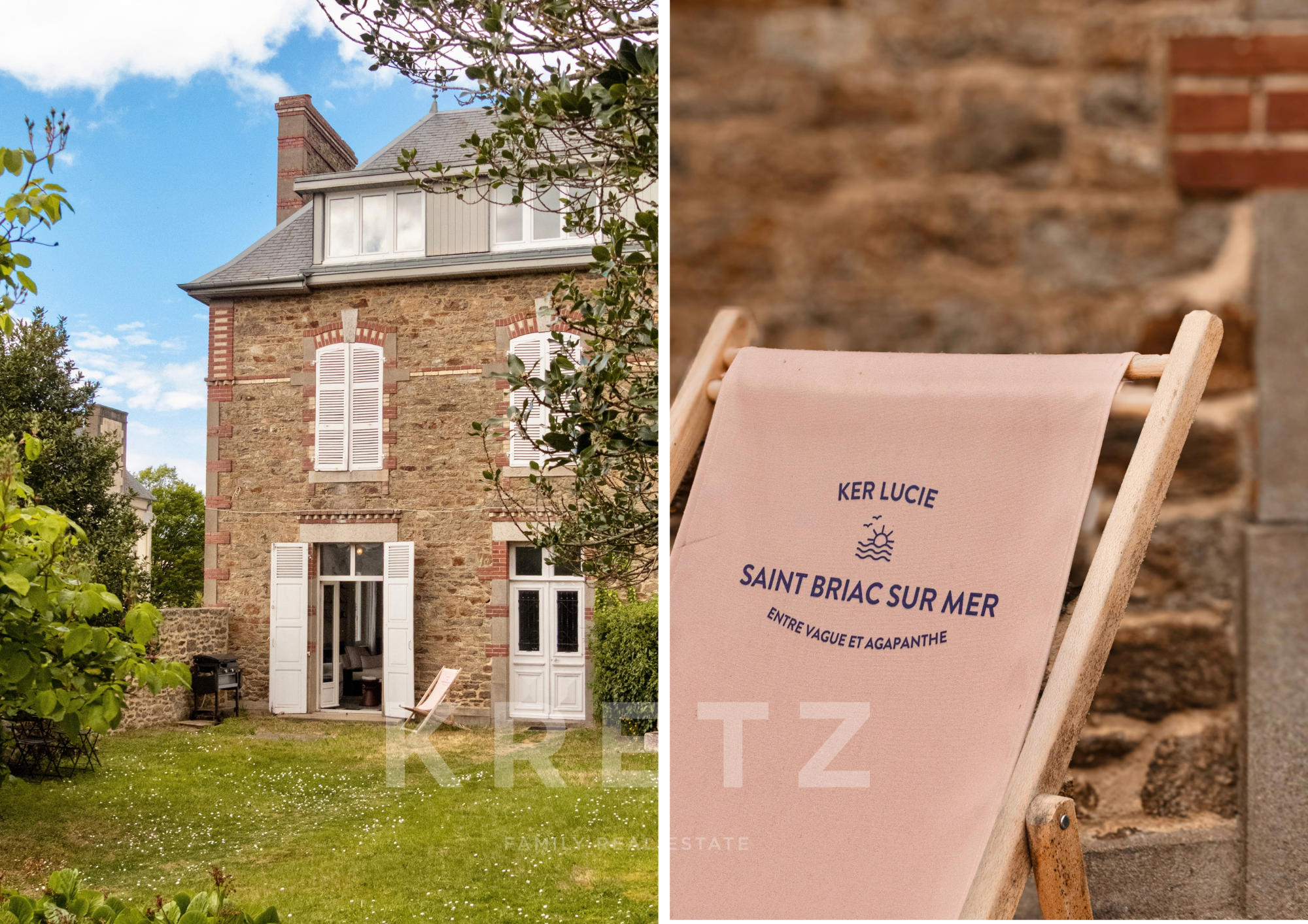 Saint-Briac-sur-Mer – Appartement de caractère rénové par architecte, jardin privatif, garage, à quelques pas des plages et du Château du Nessay
