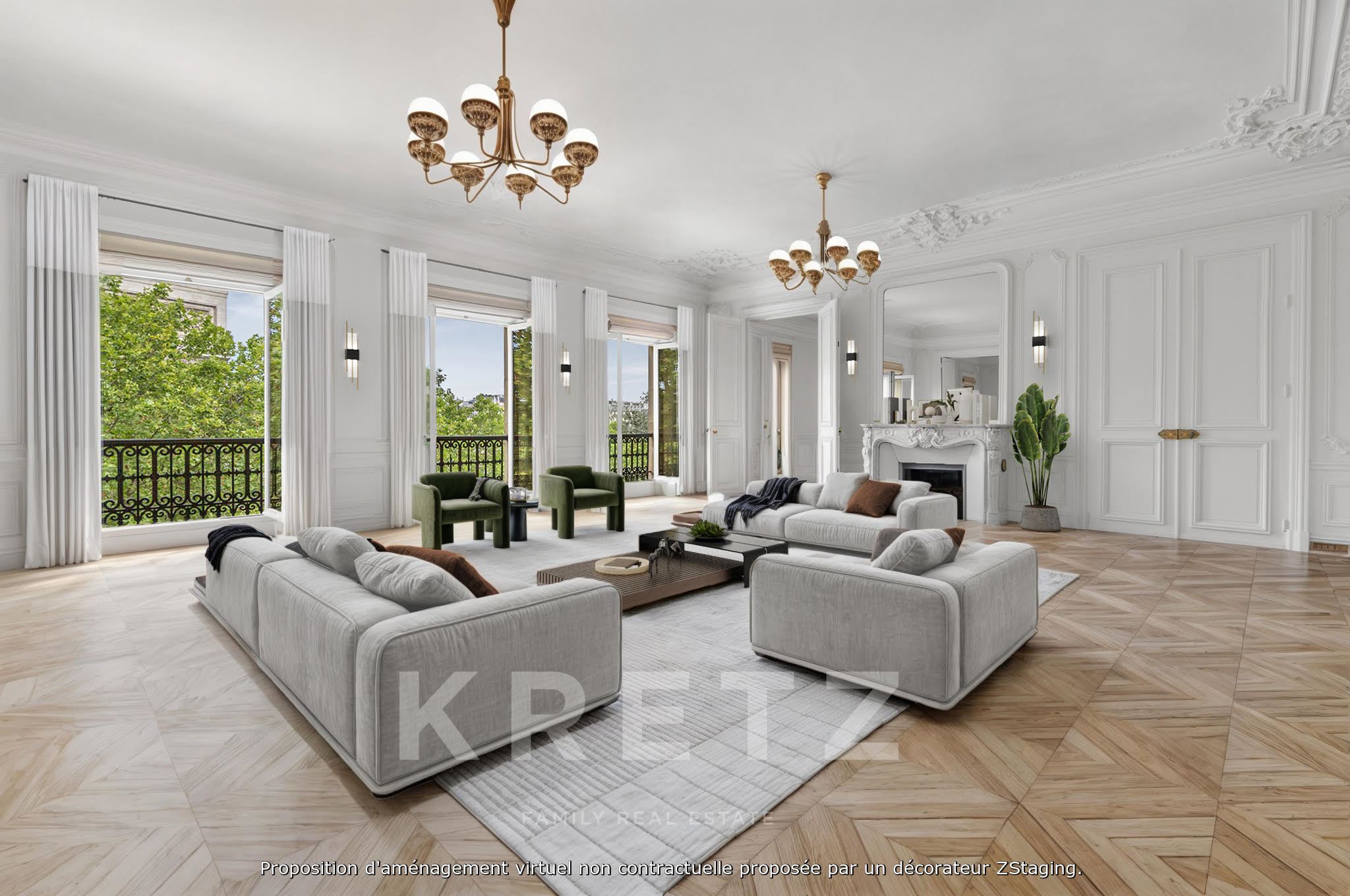 Duplex with unique view of the Arc de Triomphe