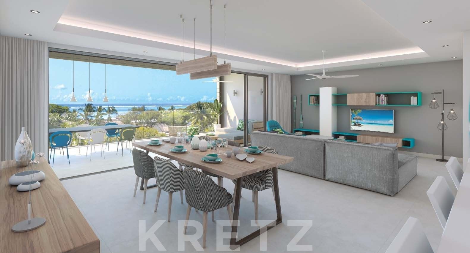 3-bedroom en-suite apartment with access to LUX Grand Gaube