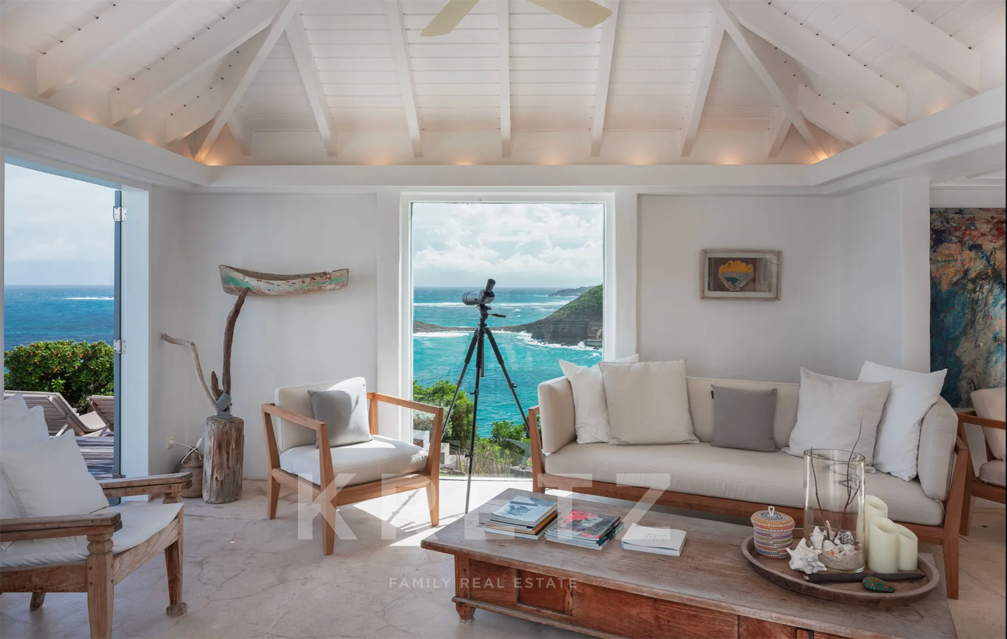 Splendid estate composed of two villas, overlooking the ocean and Îlet Tortue