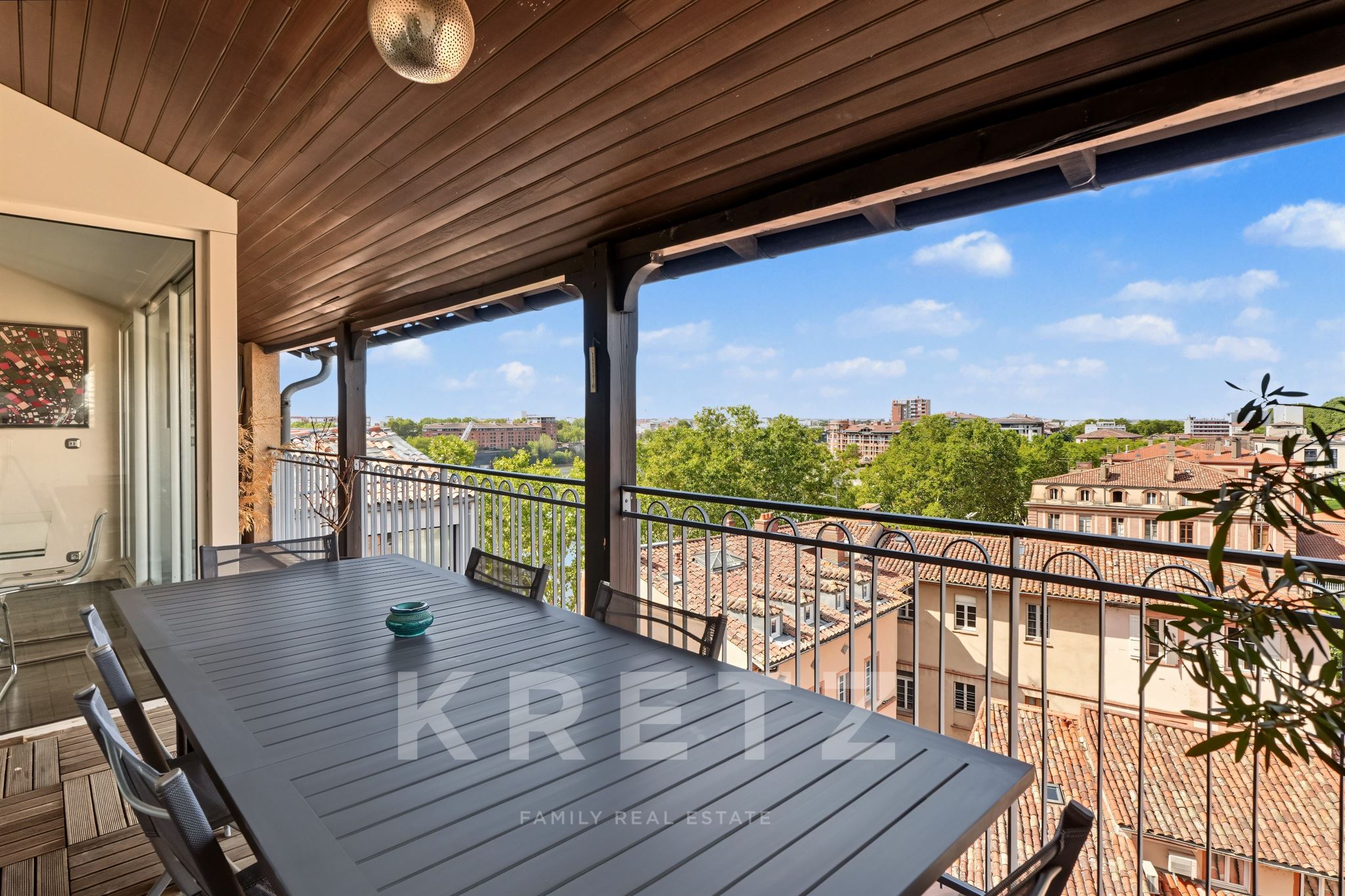 Duplex de standng T3bis traversant, 2 terrasses, vue exceptionnelle, centre de Toulouse