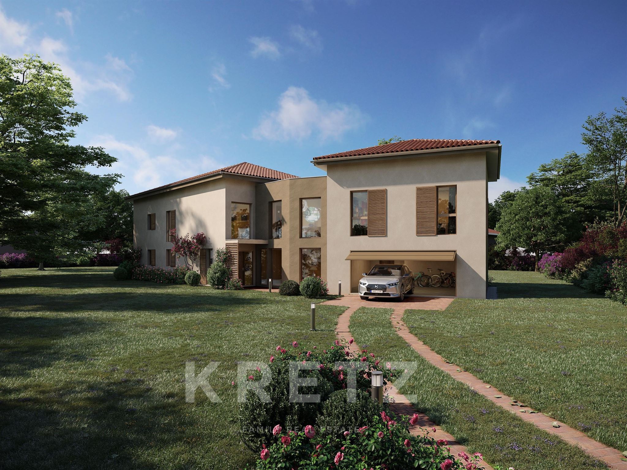 Unique flat building plot with approved permit