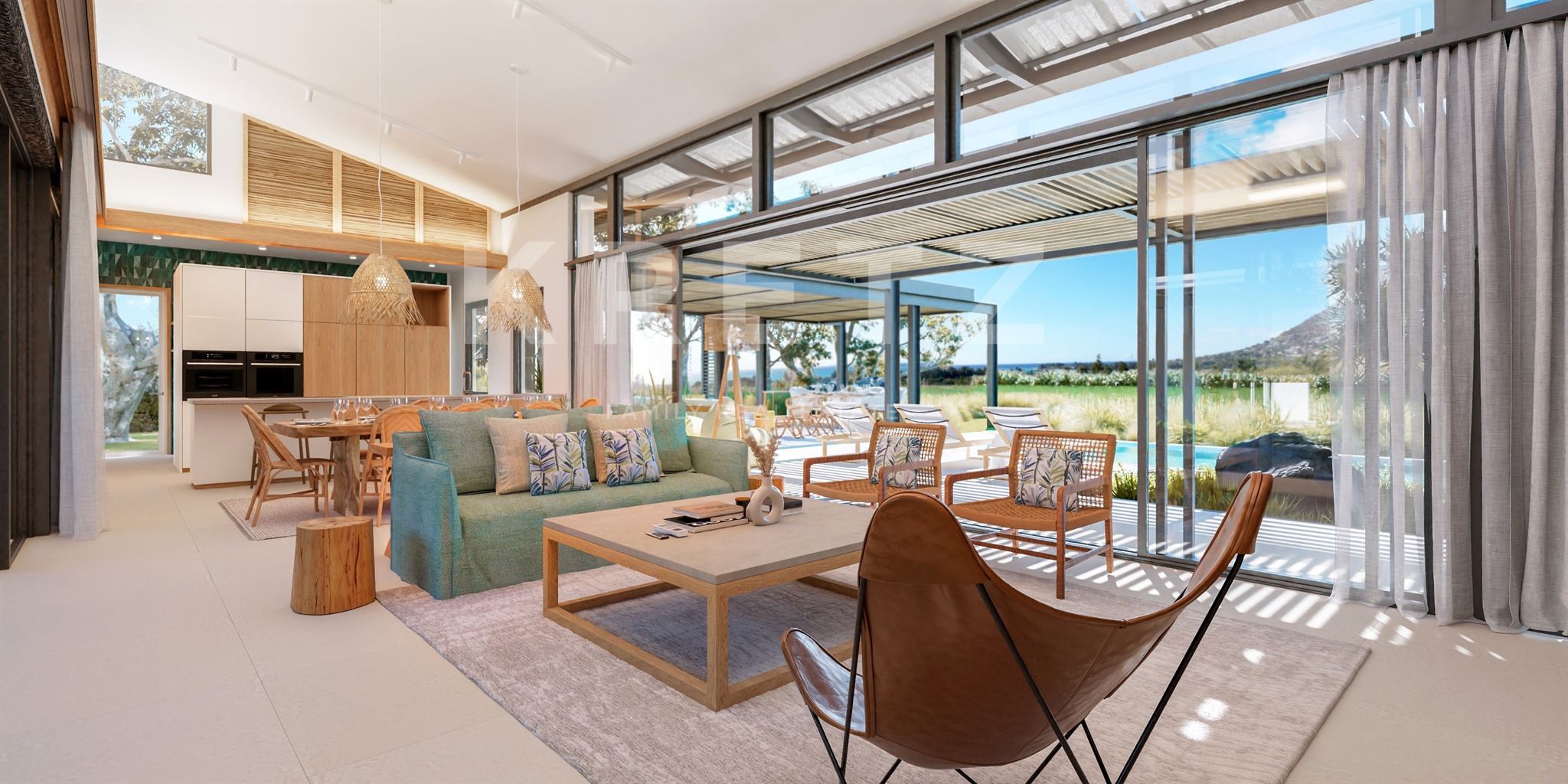 A haven of tranquillity: a 3-bedroom villa nestled between the golf course and the mountains
